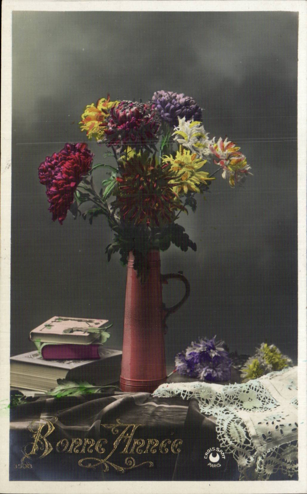 Bluht - Blumen - Tonwaren-Vase - CPA