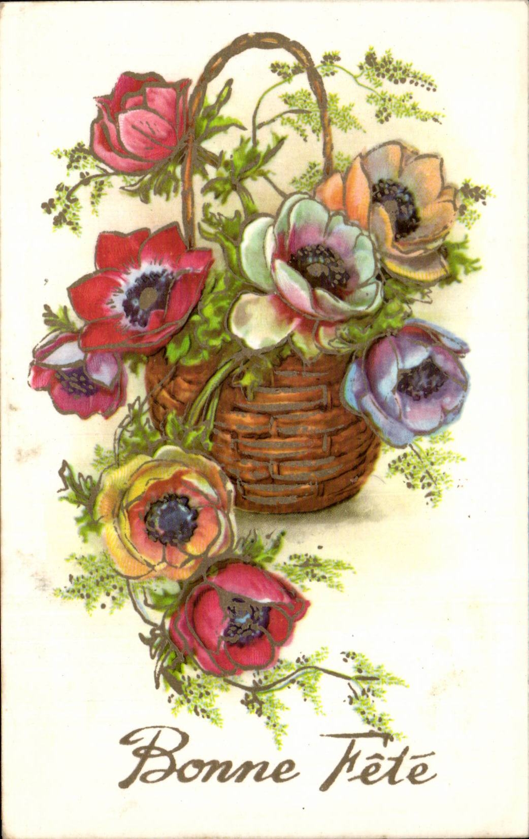 Blumen - Blumen - gutes Festival - netter Tennisschuh weg von den Blumen - CPA