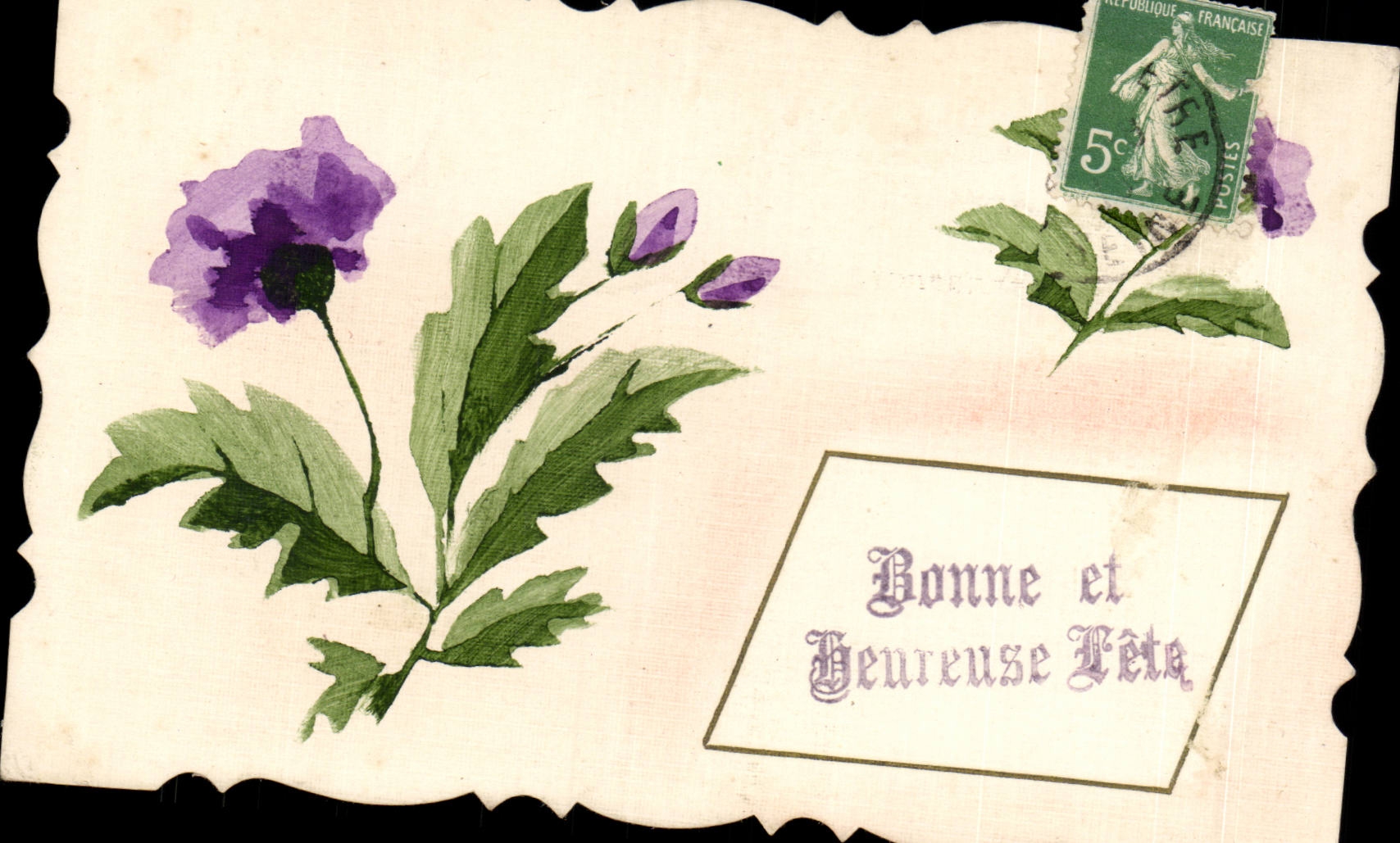 Blumen - Blumen - ausgebogte Rander - CPA