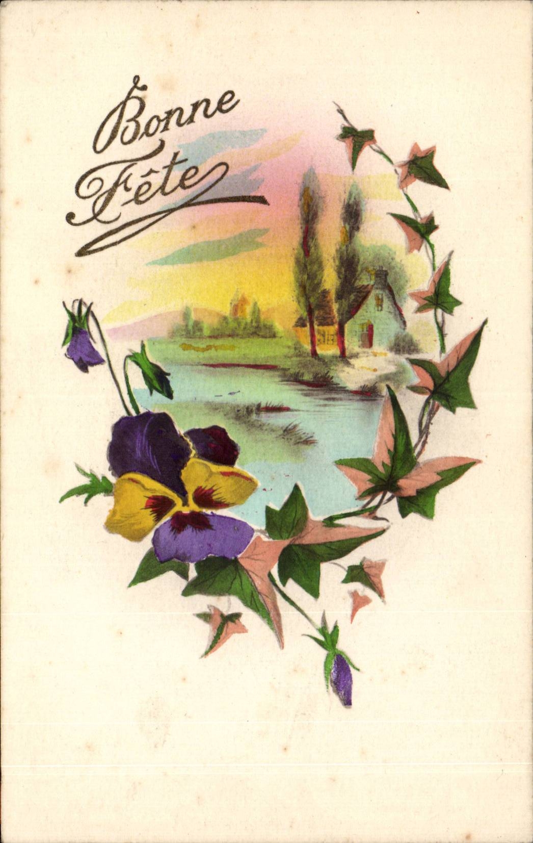 Bluht - Blumen - lcountry Szene - yelow Pansy - gedachtes - gutes Festival - CPA