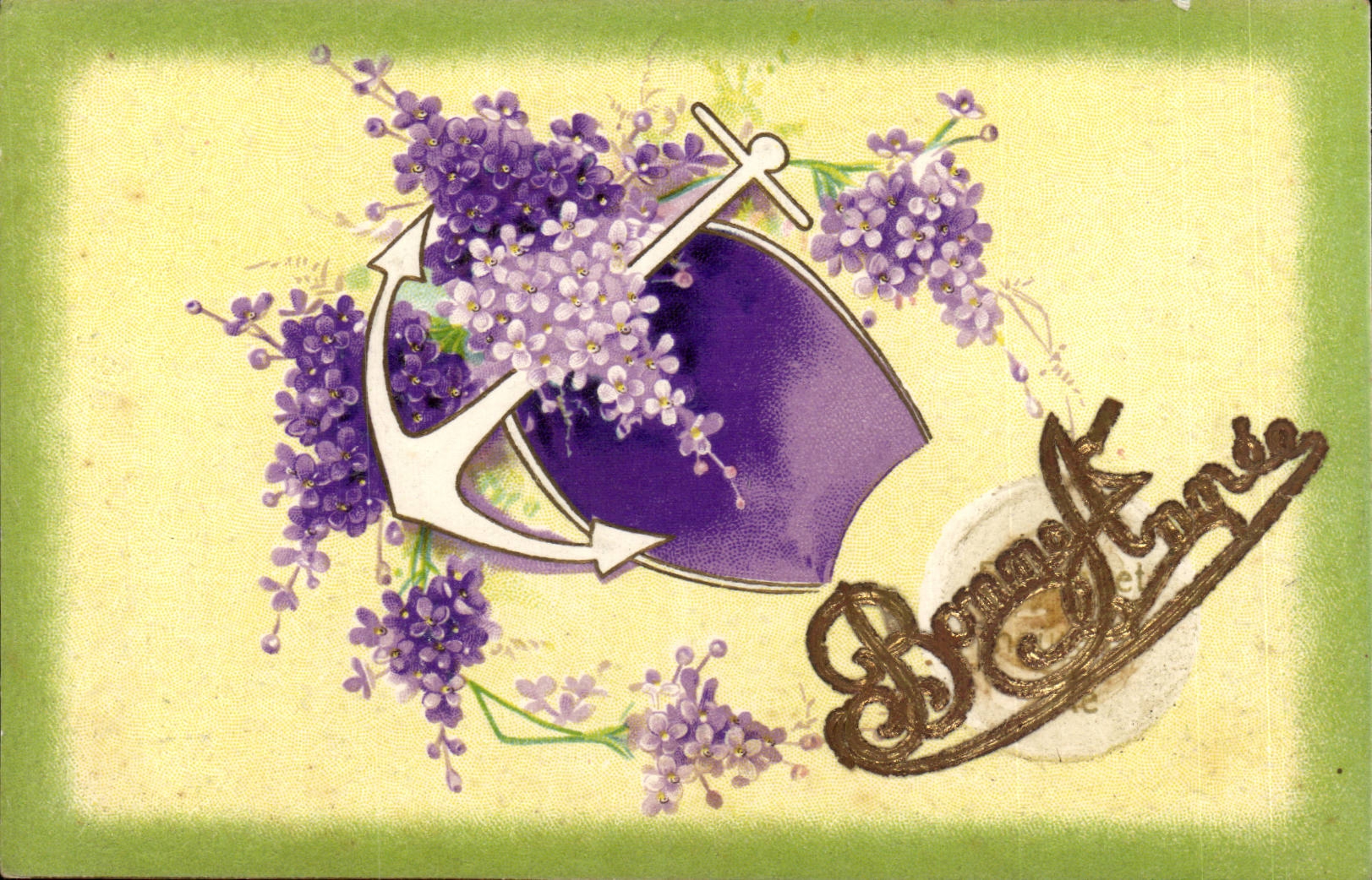 Blumen - Blumen - gluckliches neues Jahr - amall empfindliche Blumen - Anker - ancor - CPA