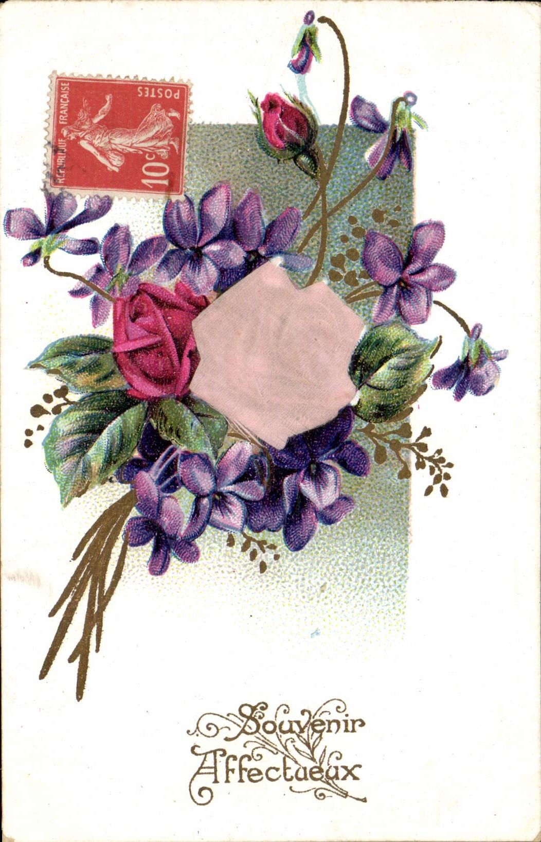 Blumen - Blumen - wenig Buchstabe - CPA