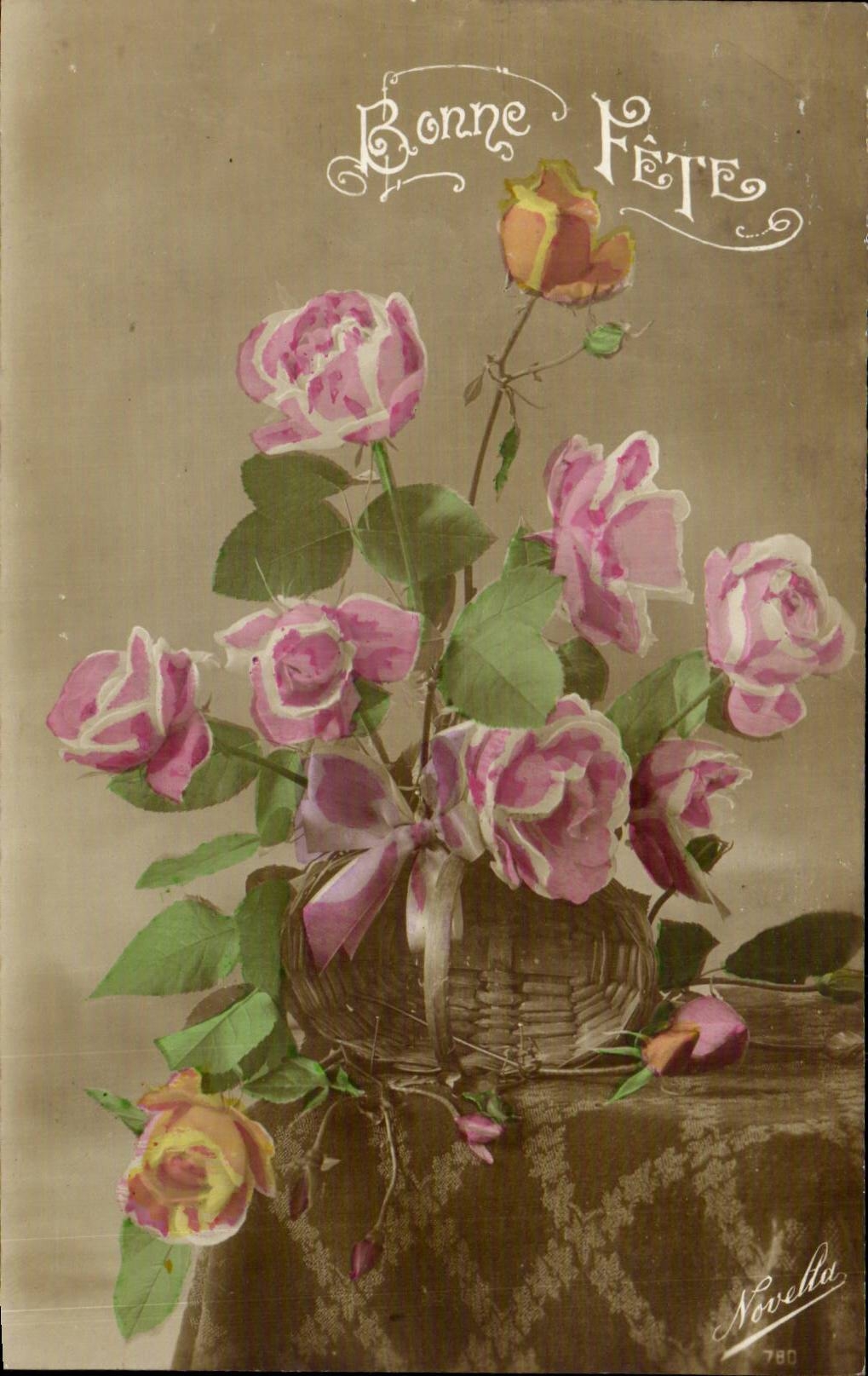 Blumen - Blumen - gutes Festival - Rosen - CPA