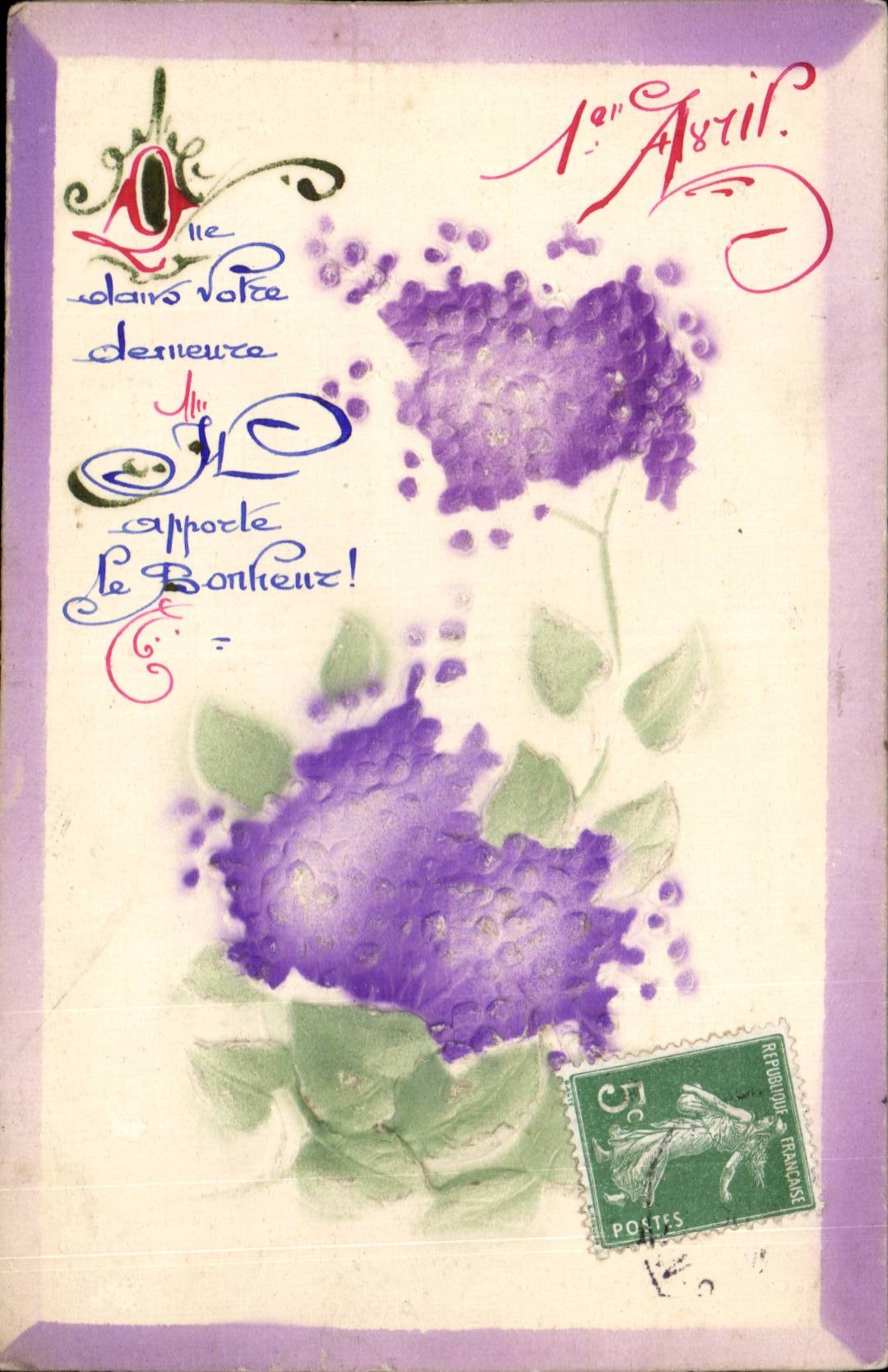 Blumen - Blumen - Victorian bilden - Ier April - CPA