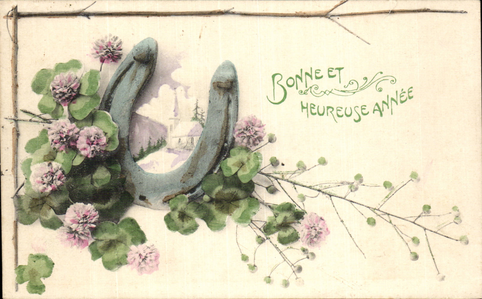 Flowers - Flowers - clover - clover - horseshoe - horseshoe - Happy New Year - CPA