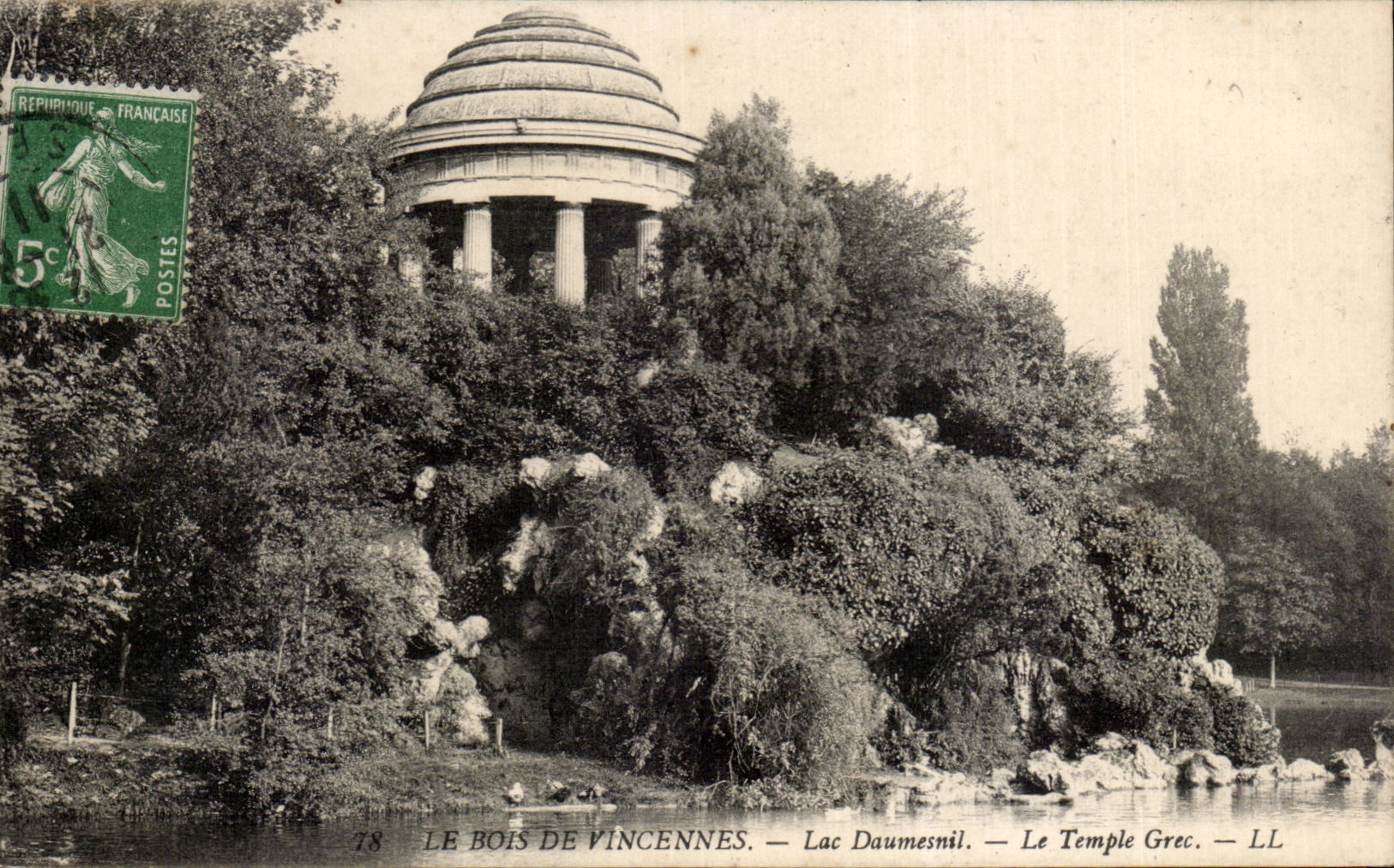 Vincennes - Wood of Vincennes - the Greek Temple - Lake Daumesnil CPA