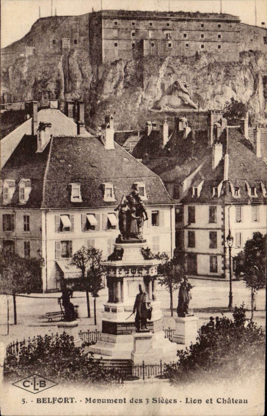 Belfort - Monument of the 3 Seats Lion CPA