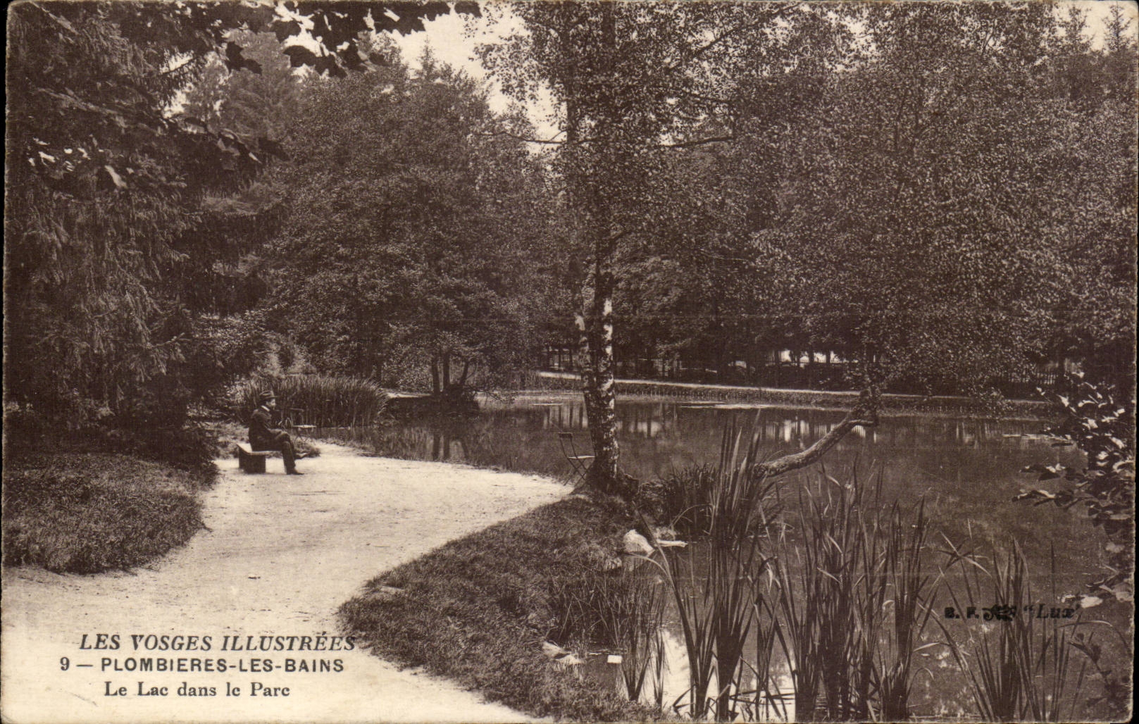 CPA Plombieres les Bains der See im Park