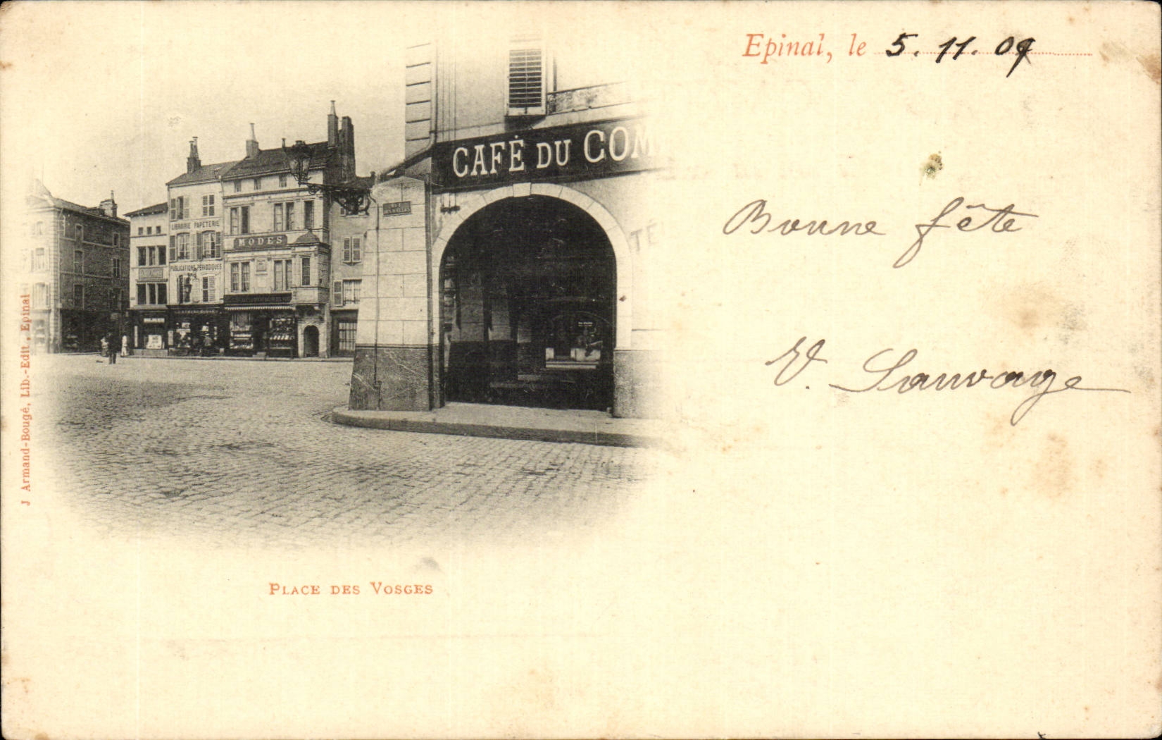 CPA Epinal Platze von den Vosges