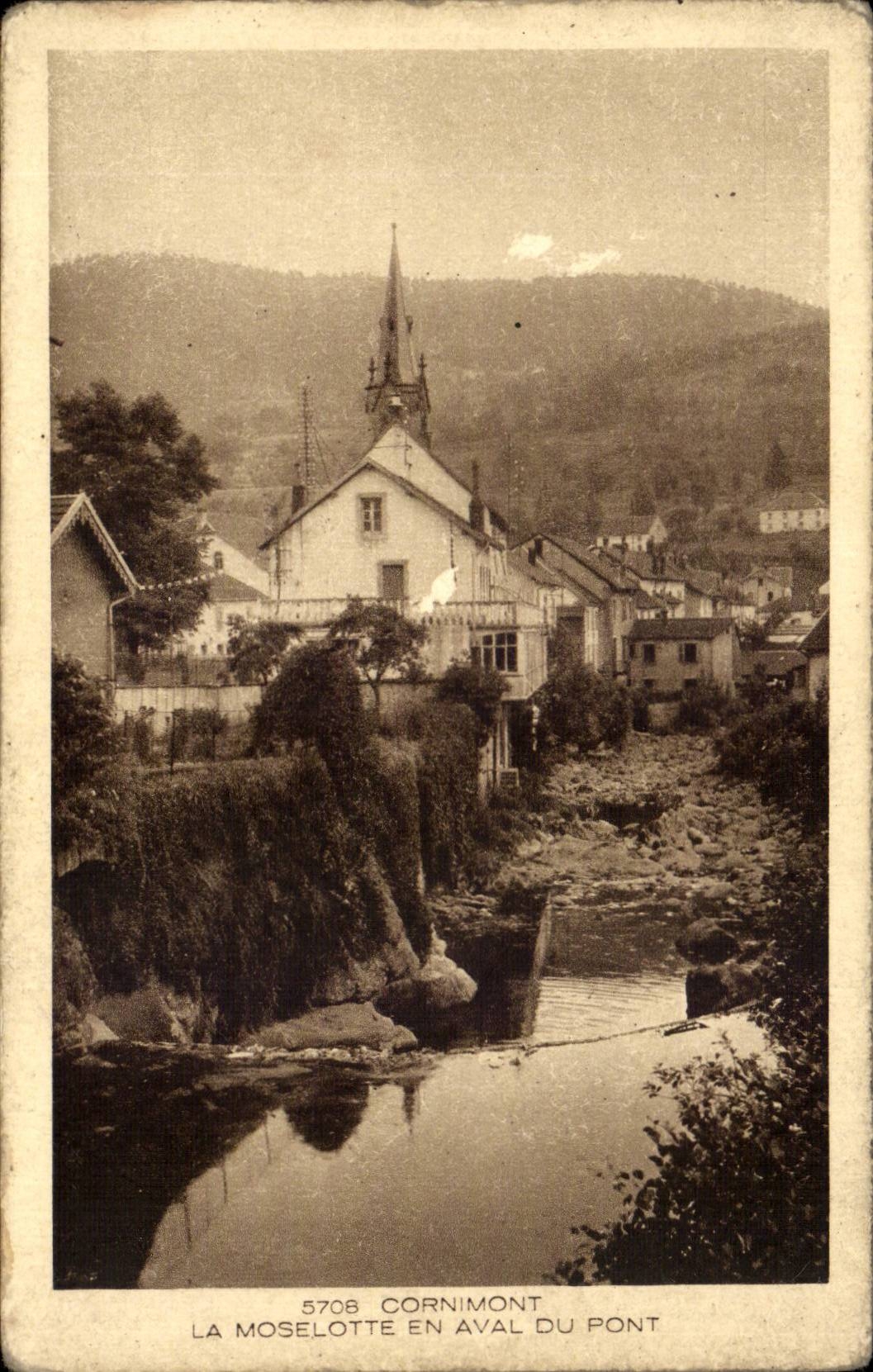 Cornimont - La Moselotte en Aval du Pont - CPA 