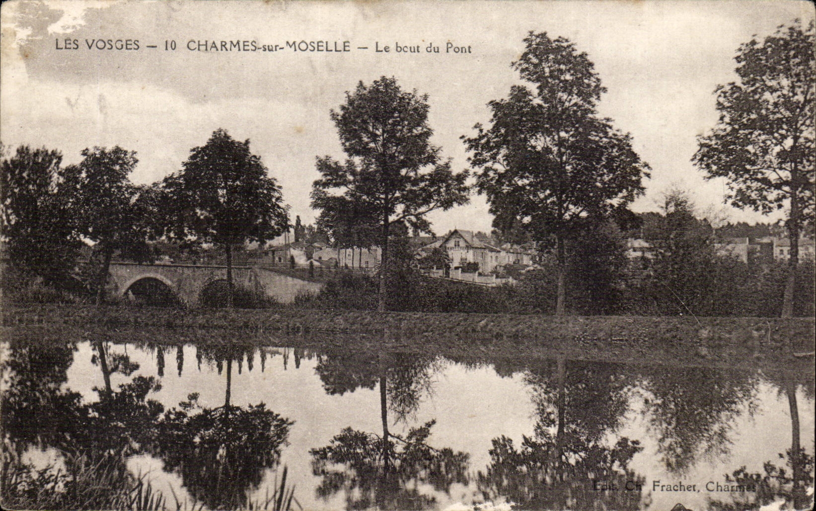Charms on the Moselle - the end of the Bridge - CPA