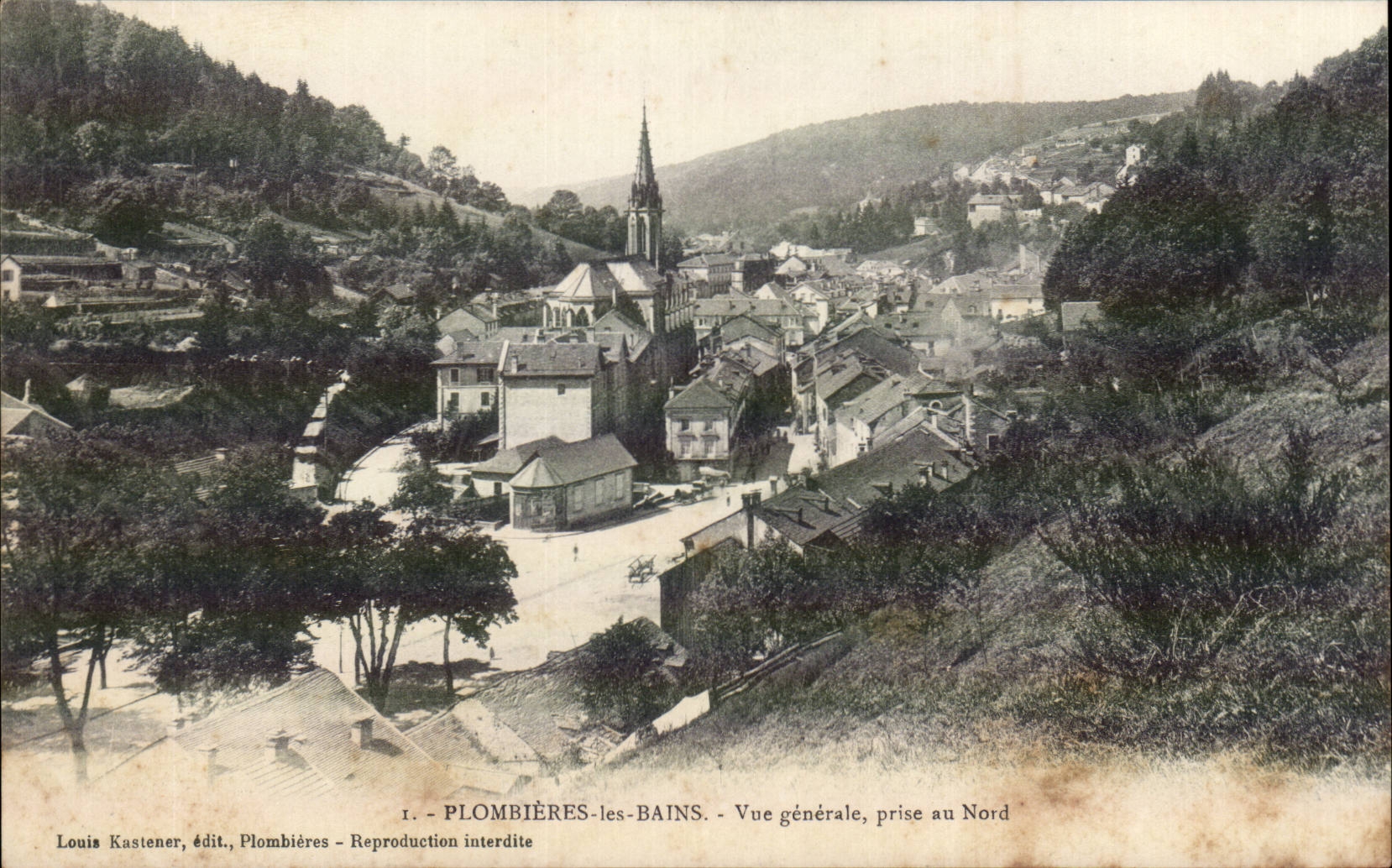Plombieres les Bains - View eingelassener Norden - CPA