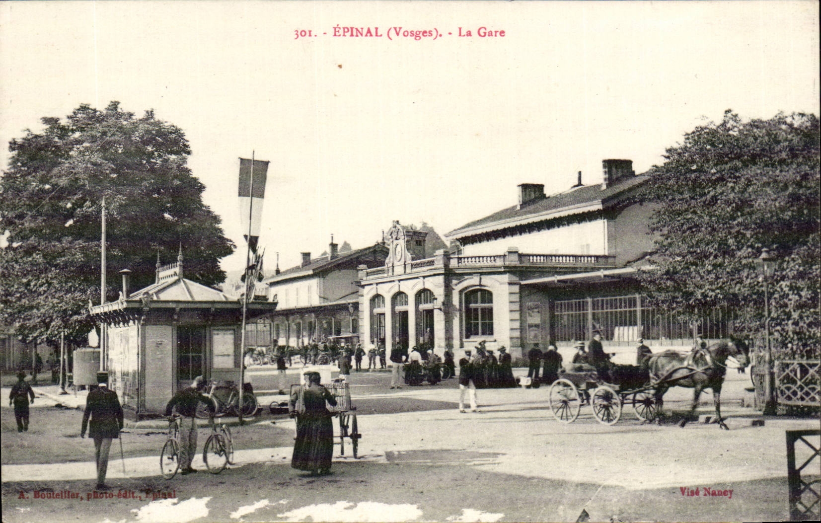 Epinal - Train station - bicycle - bicycle - CPA