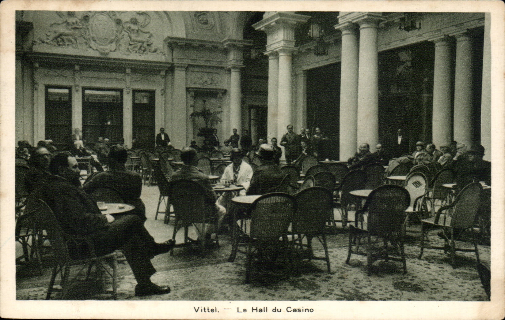 Vittel - the Hall of the Casino - CPA