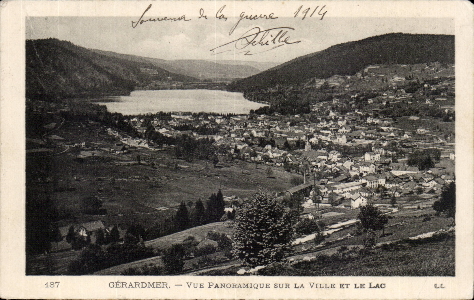 Gerardmer - Panoramic View on the City - CPA