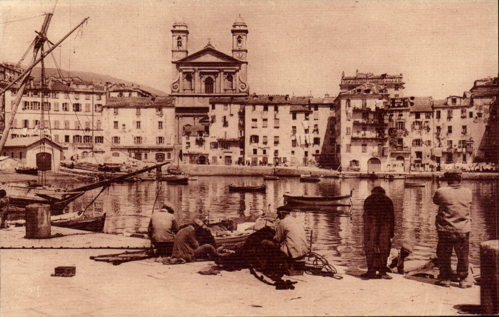 Corsica - High Corsica - Corsica - Bastia - Corsica - Old man Port and the Church Saint Jean - Sinning Yvon CPA