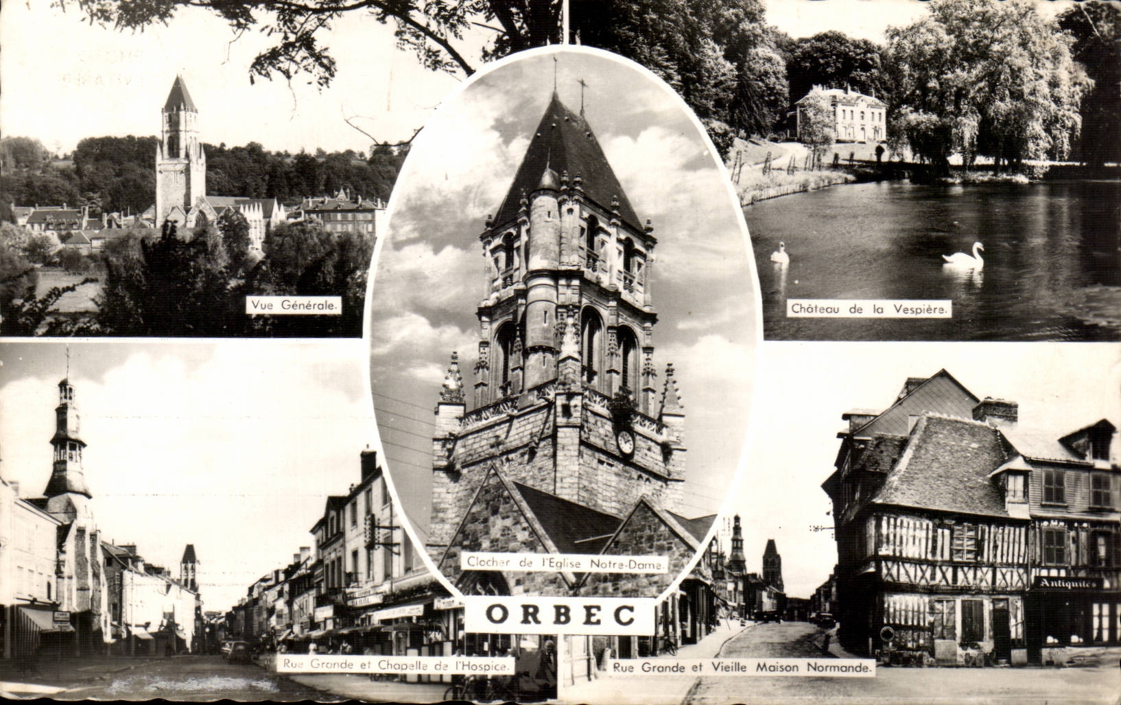 Orbec out of Trough - Souvenir - Normandy - CPA