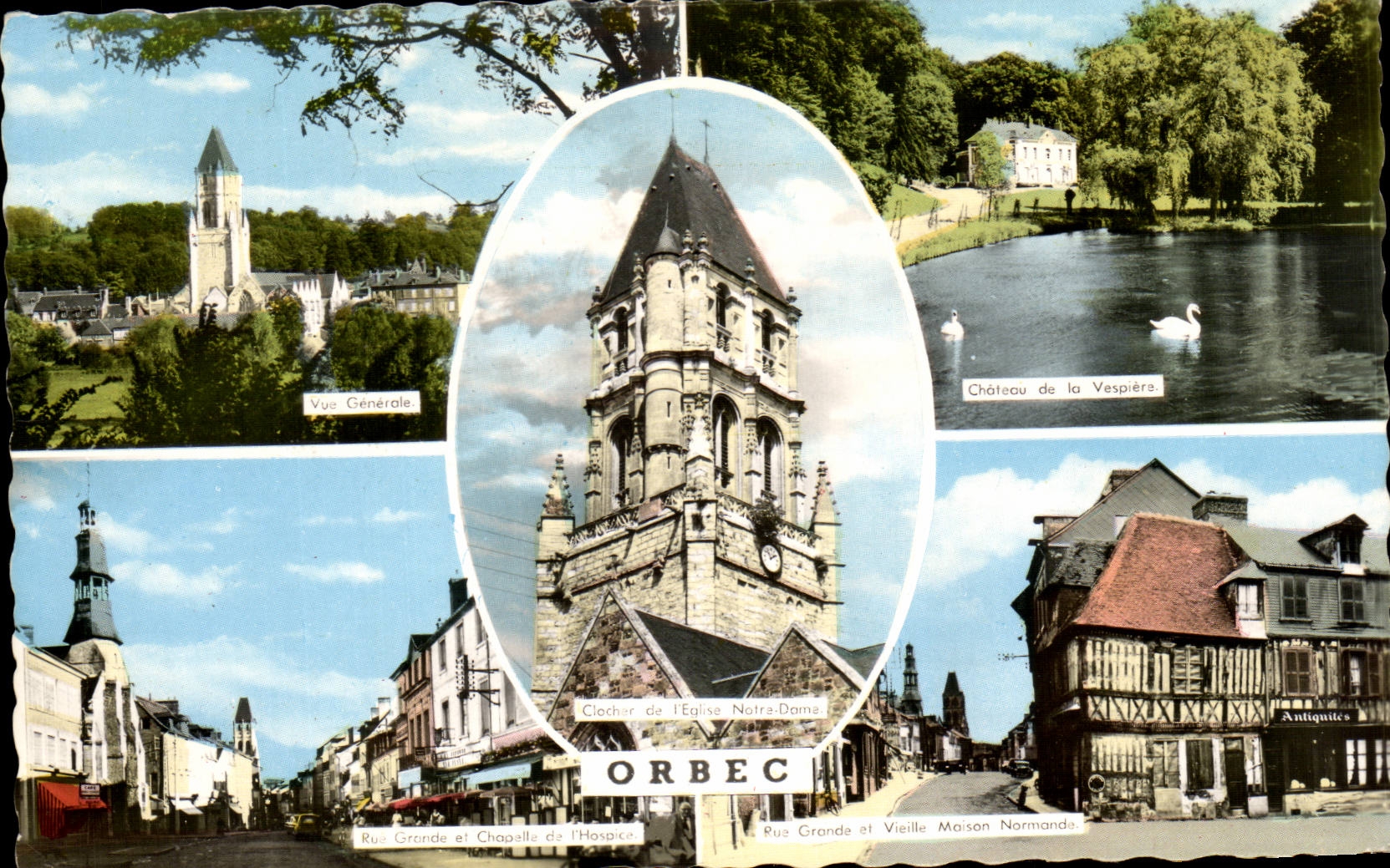 Orbec out of Trough - Souvenir - Normandy - CPA