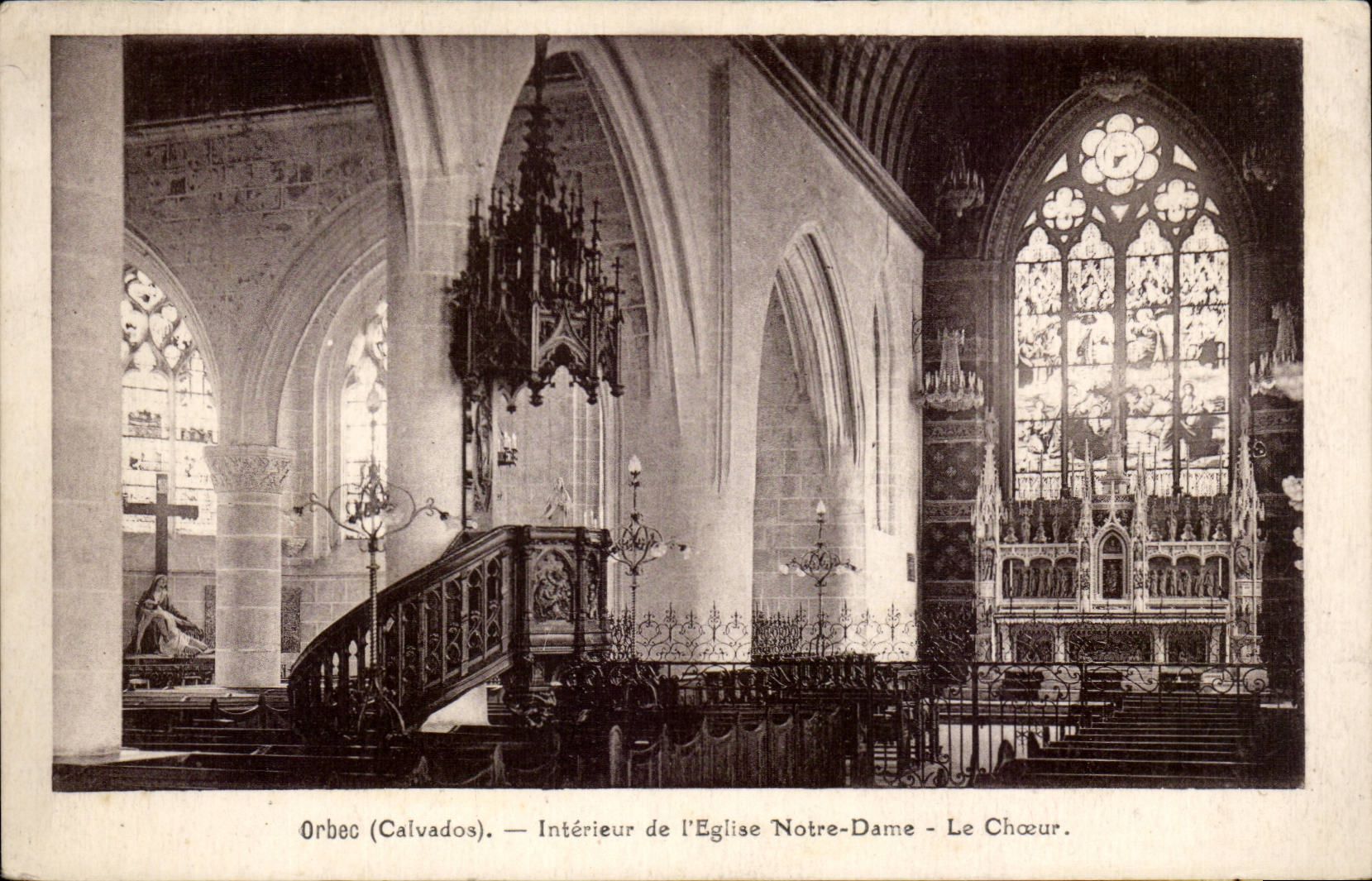Orbec out of Trough - Interior of the Notre Dame Church - CPA