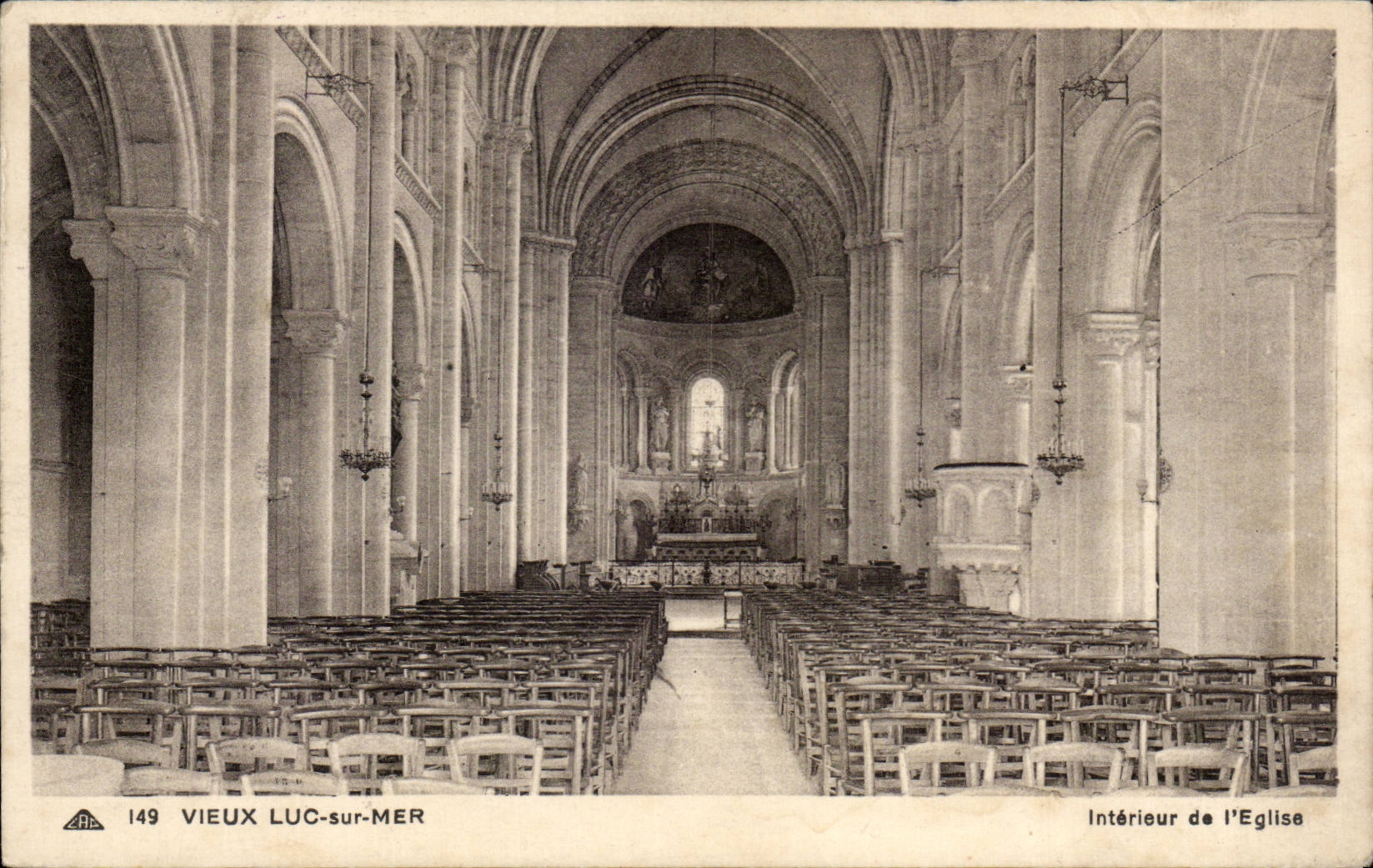 CPA alter Luc auf binnenlandischem Meer der Kirche