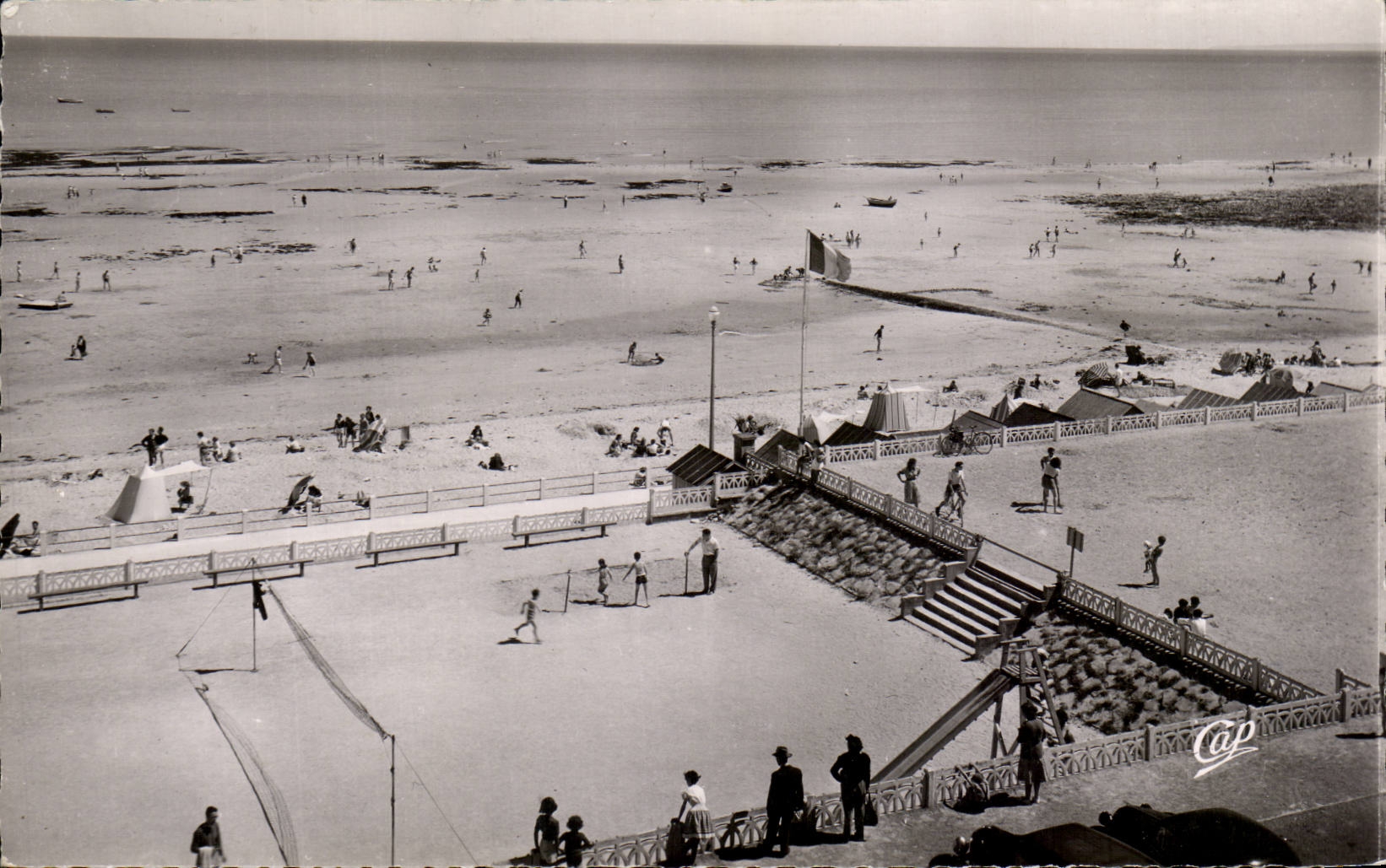 CPSM Luc auf Meer das Spielfeld und die Strand Volleyball-Kugel Volley Kugel