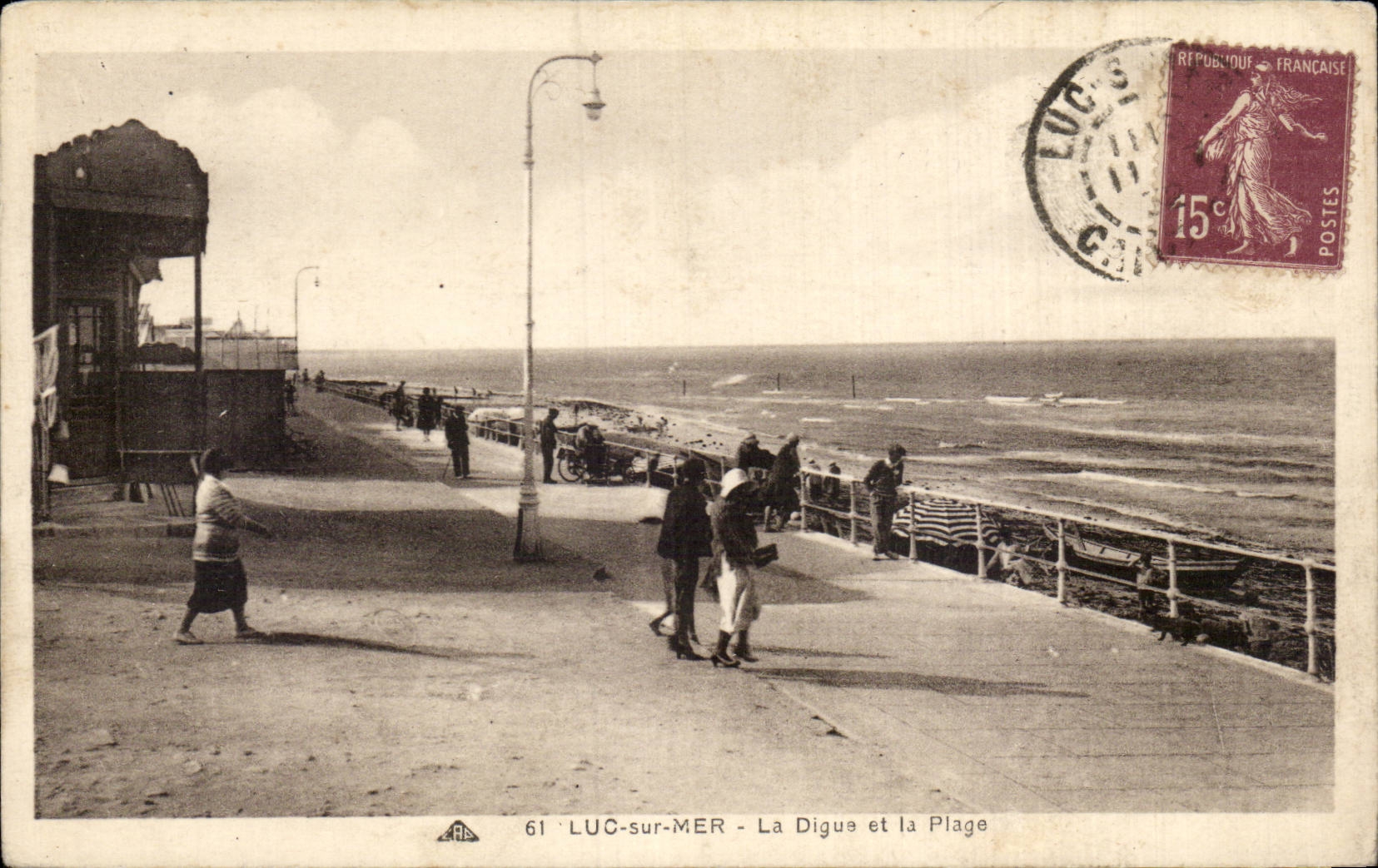 CPA Luc on sea the dam and the beach