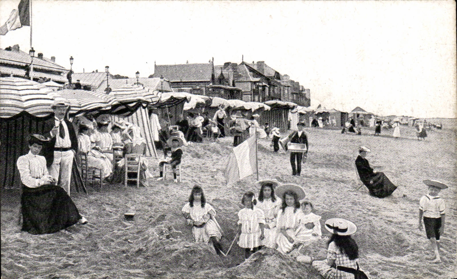 CPA Deauville Kinder auf dem Strand