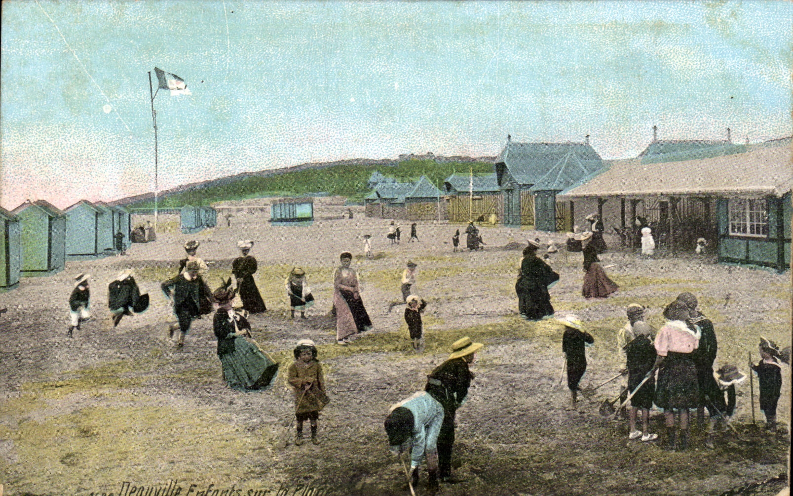 CPA Deauville Kinder auf dem Strand