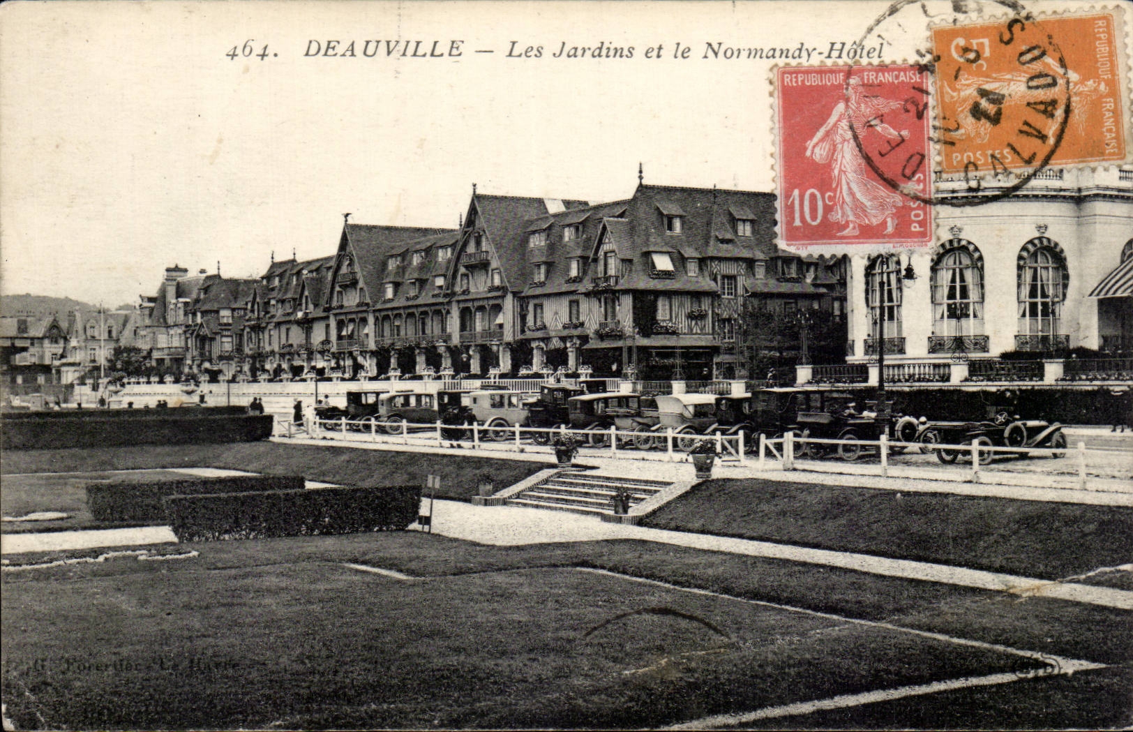 Deauville - Garten und Normandie-Hotel - CPA