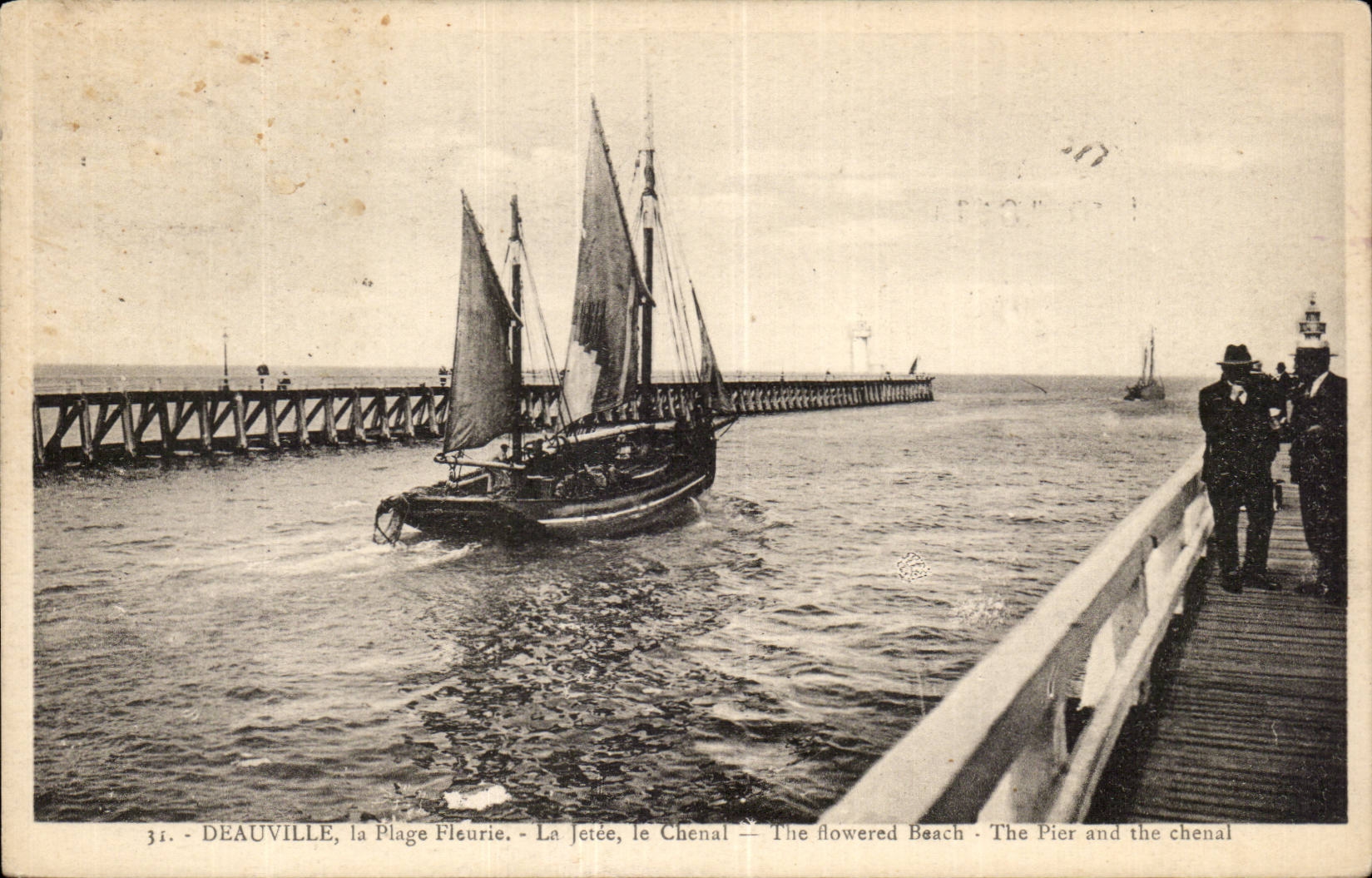 Deauville - Pier - der Kanal - CPA