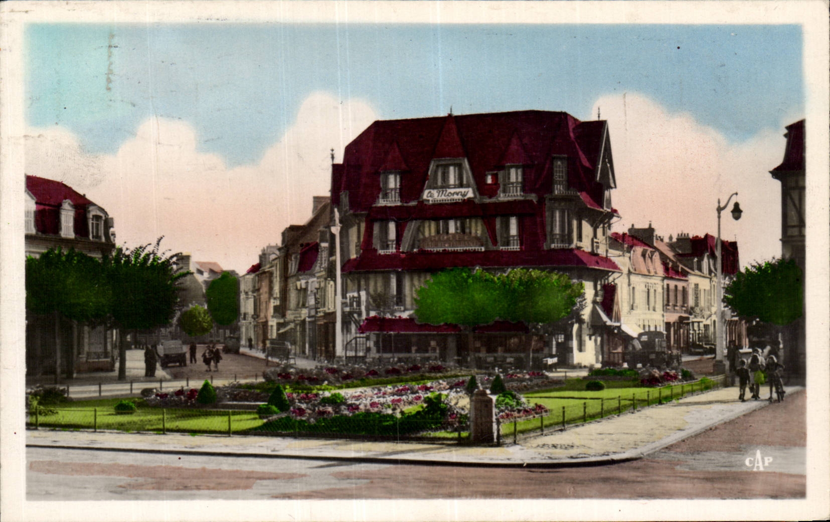 Deauville CPA bluhte Strand