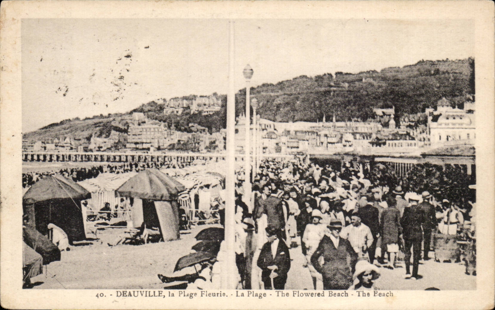 Deauville - gebluhter Strand - CPA