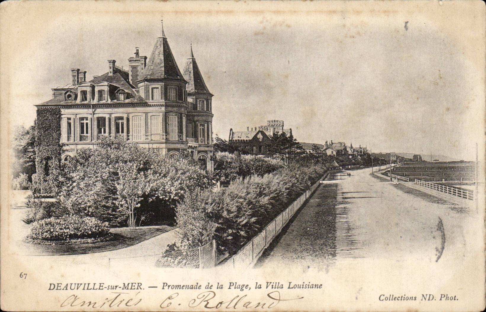 Deauville - gebluhter Strand - Weg des Strandes - CPA