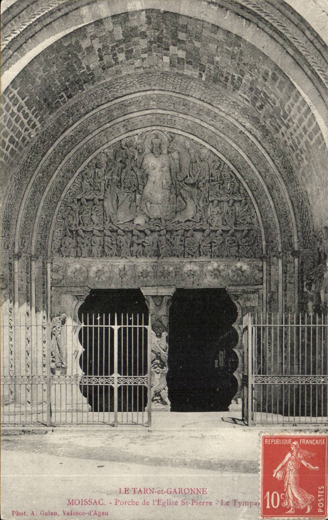 Moissac - Porch of the Church - CPA
