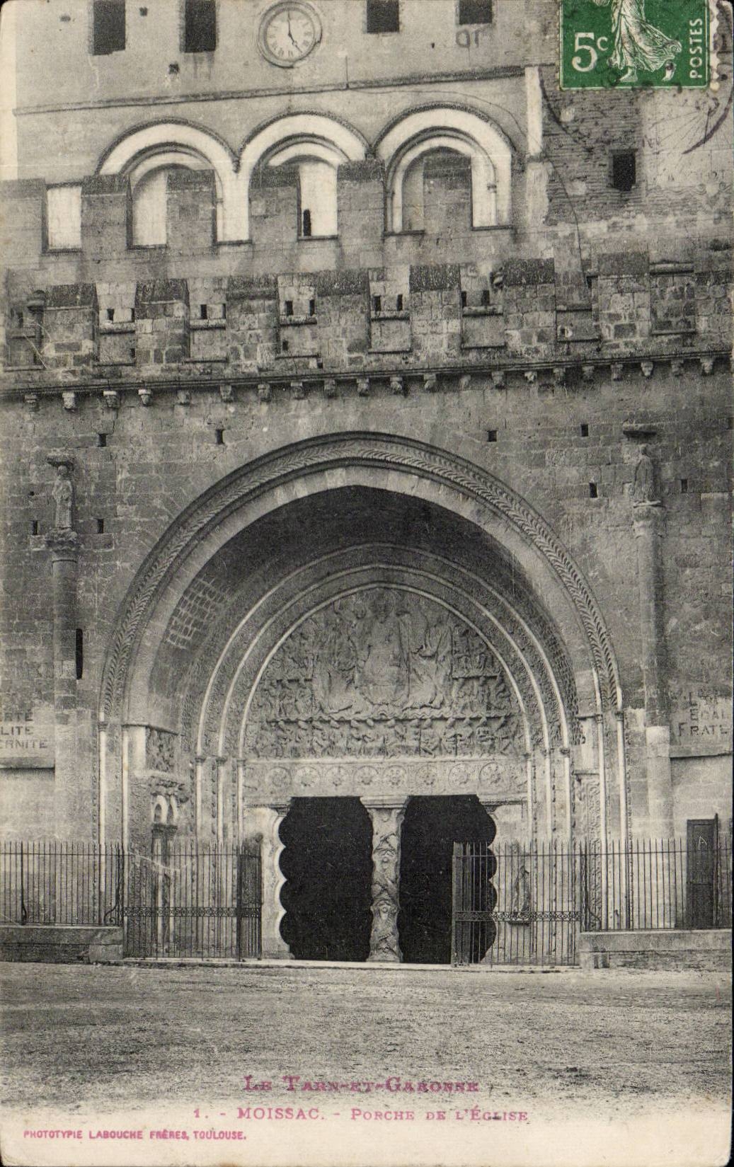 Moissac - Porch of the Church - CPA