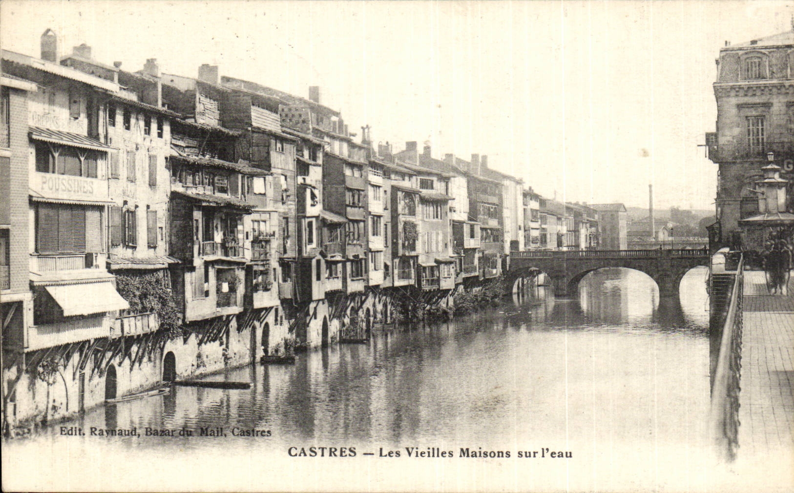 Castres - Old Houses on water - CPA