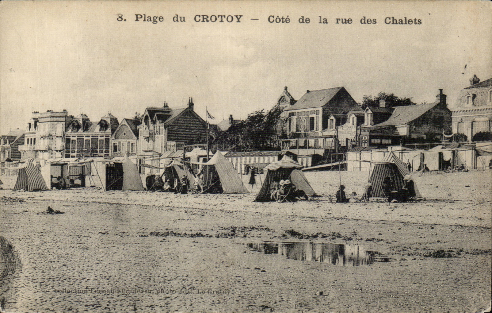 Beach of Crotoy - Dimension of the street of Chlaets - CPA