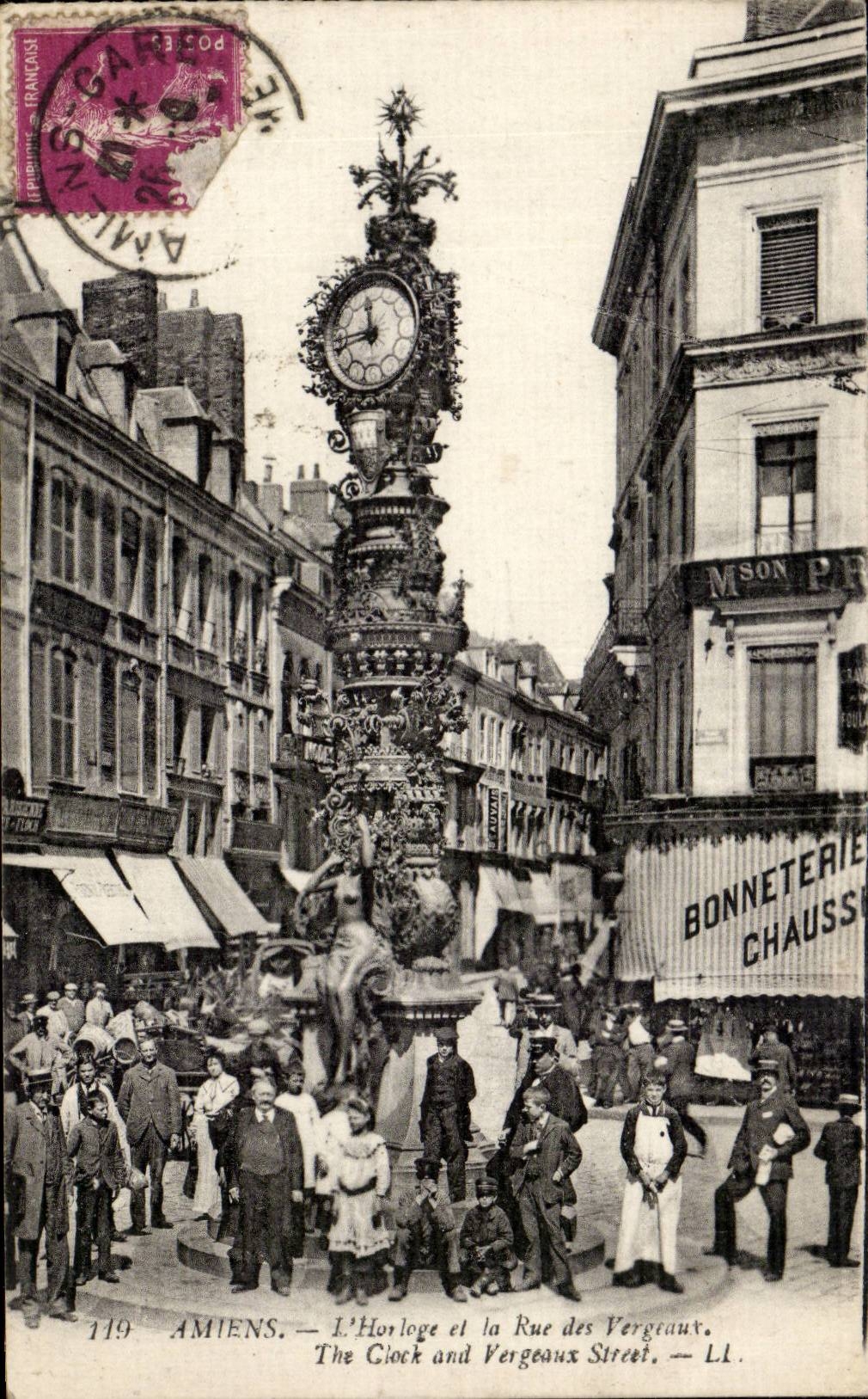Amiens - the Clock - CPA