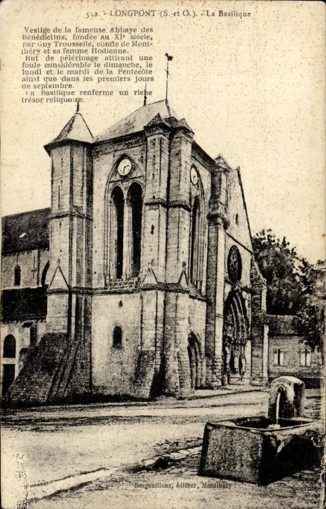 Longpont - La Basilique - CPA 