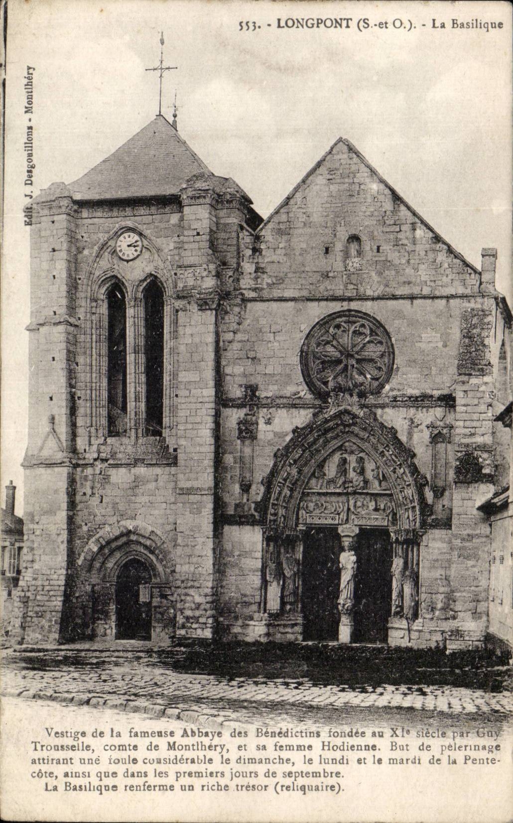 Longpont - la Basilique - CPA 