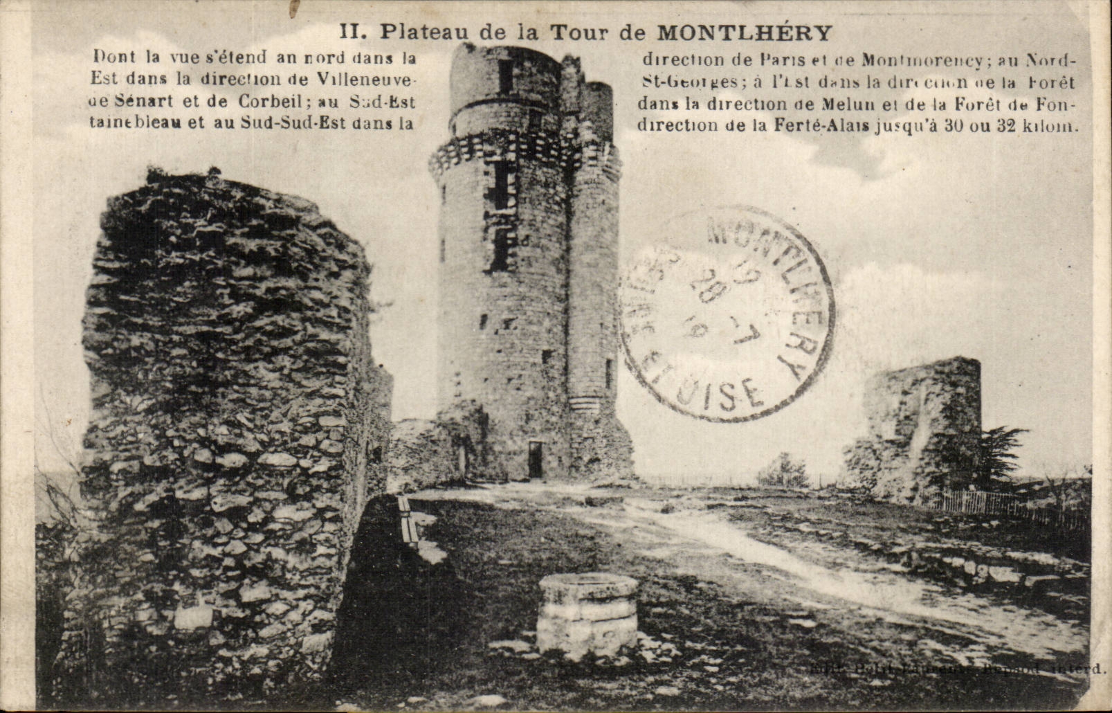 Montlhery - die Platte des Aufsatzes - CPA