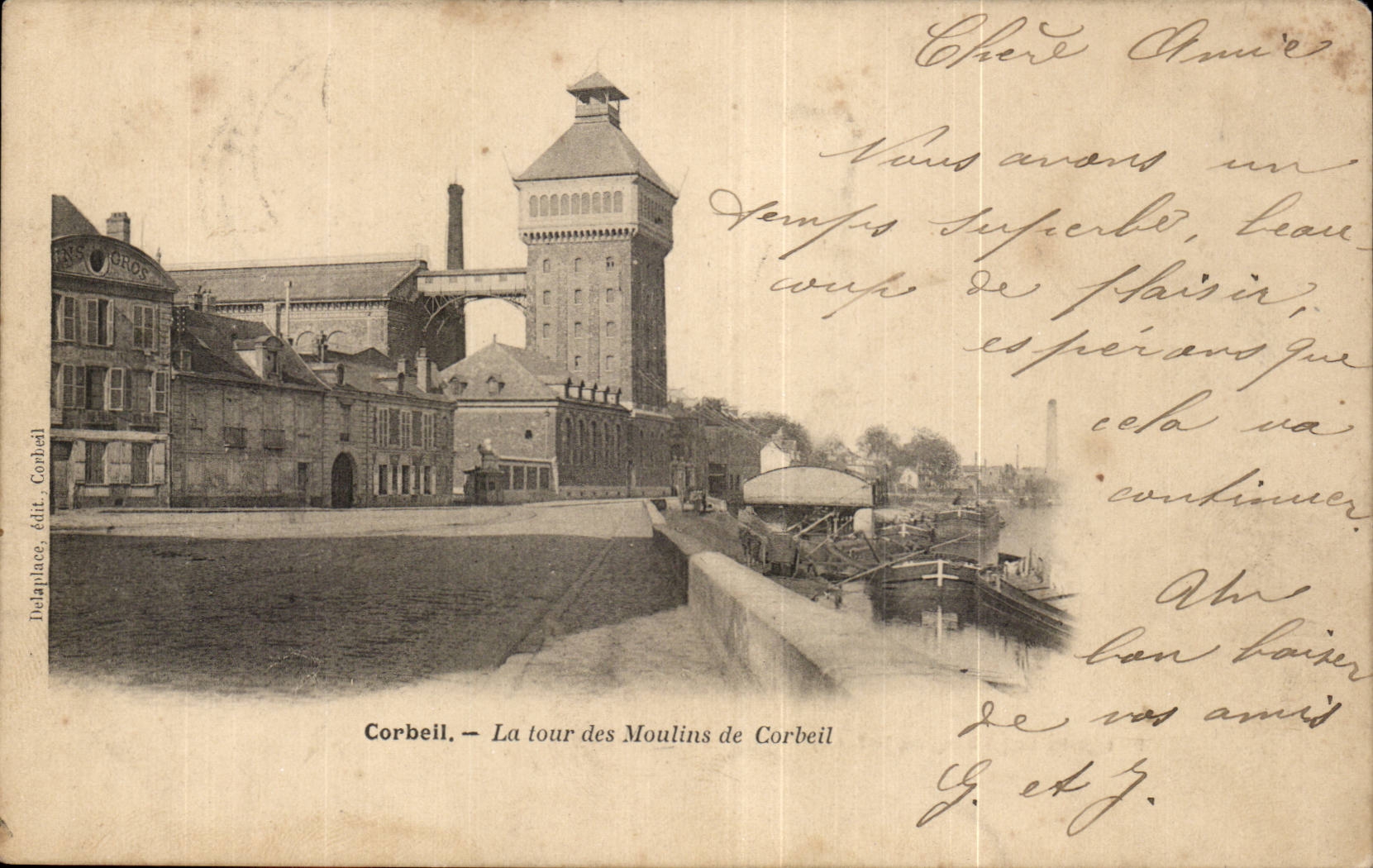 CPA Corbeil the tower of the mills of Creteil