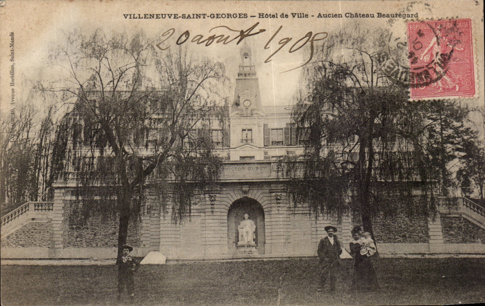 CPA Villeneuve Saint Georges Town hall Old Beauregard castle