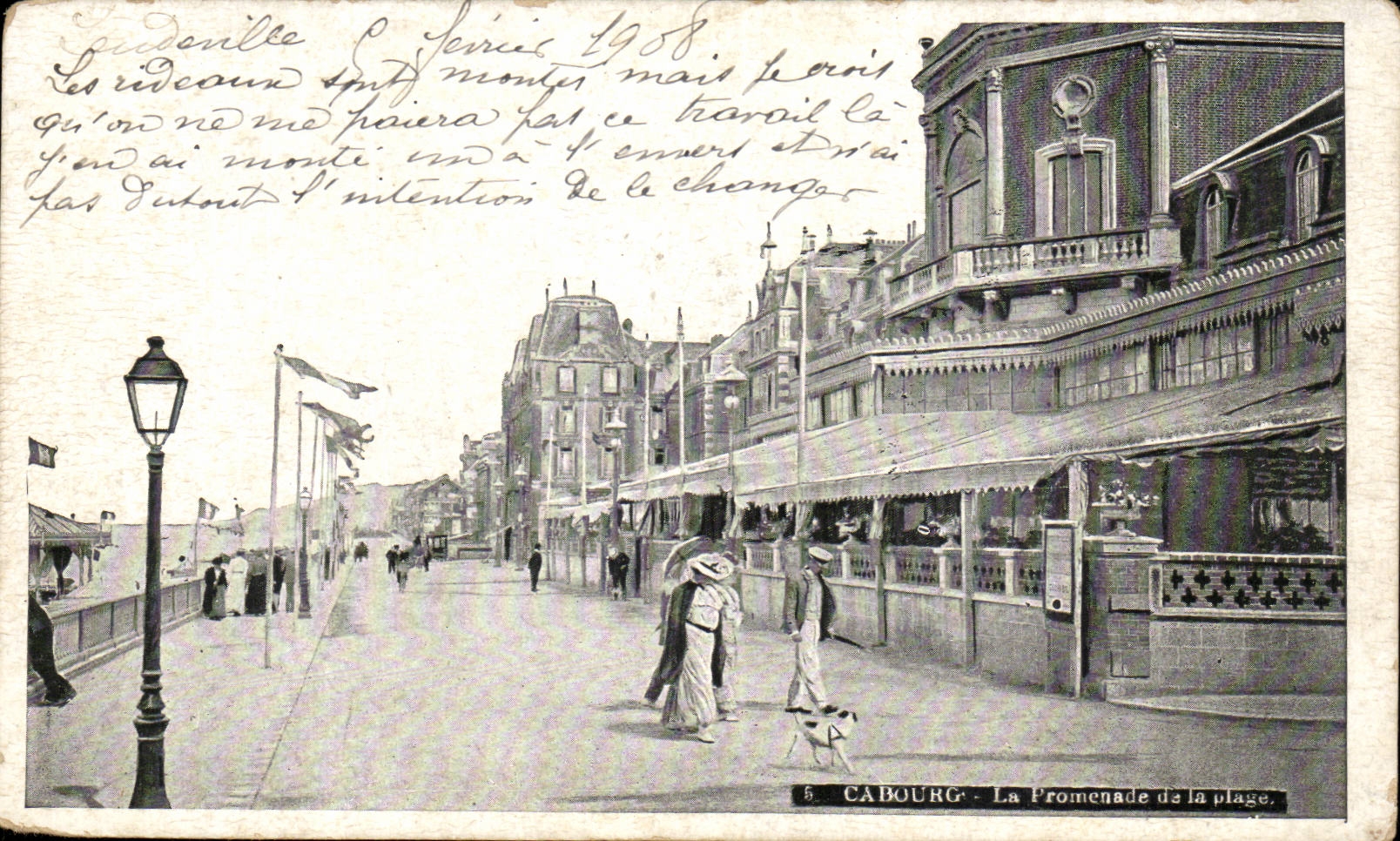 CPA Cabourg der Weg des Strandes