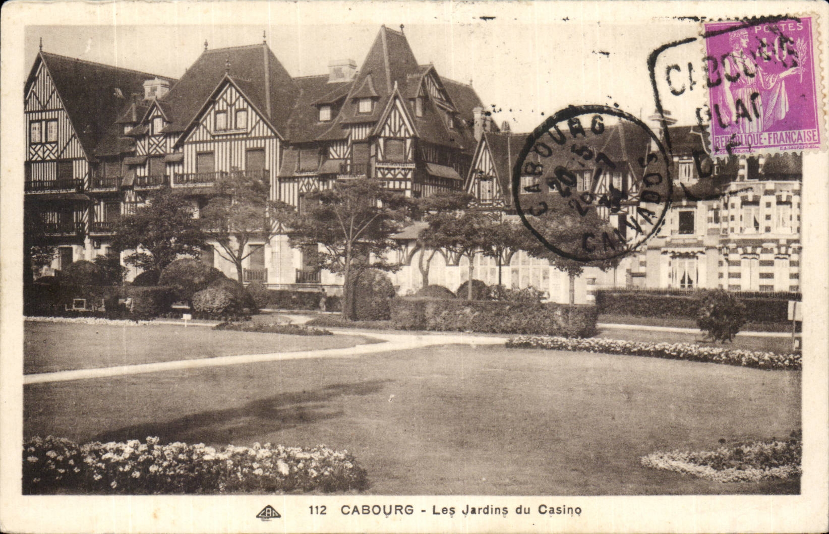 Cabourg CPA Garten des Kasinos