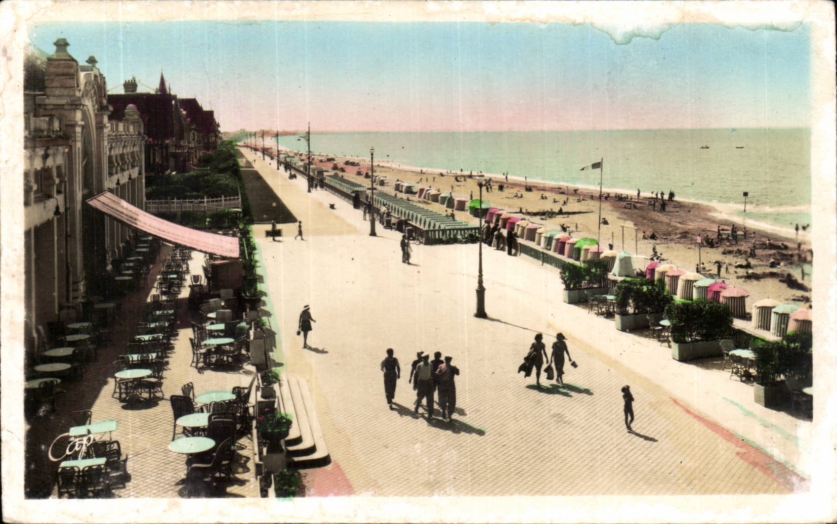 Cabourg CPA die Terrasse des angalsi in Richtung zum Westen