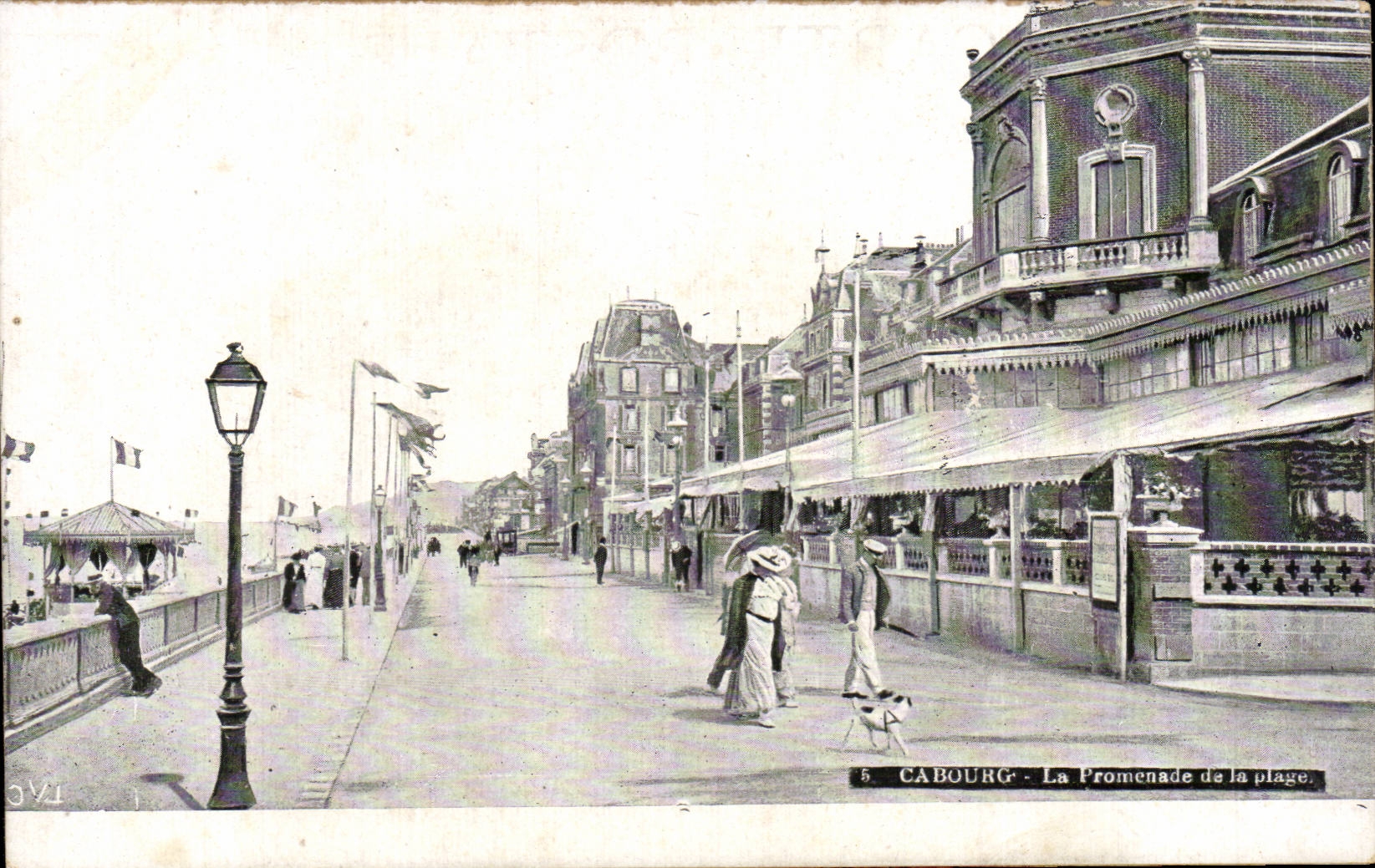 Cabourg CPA der Weg des Strandes