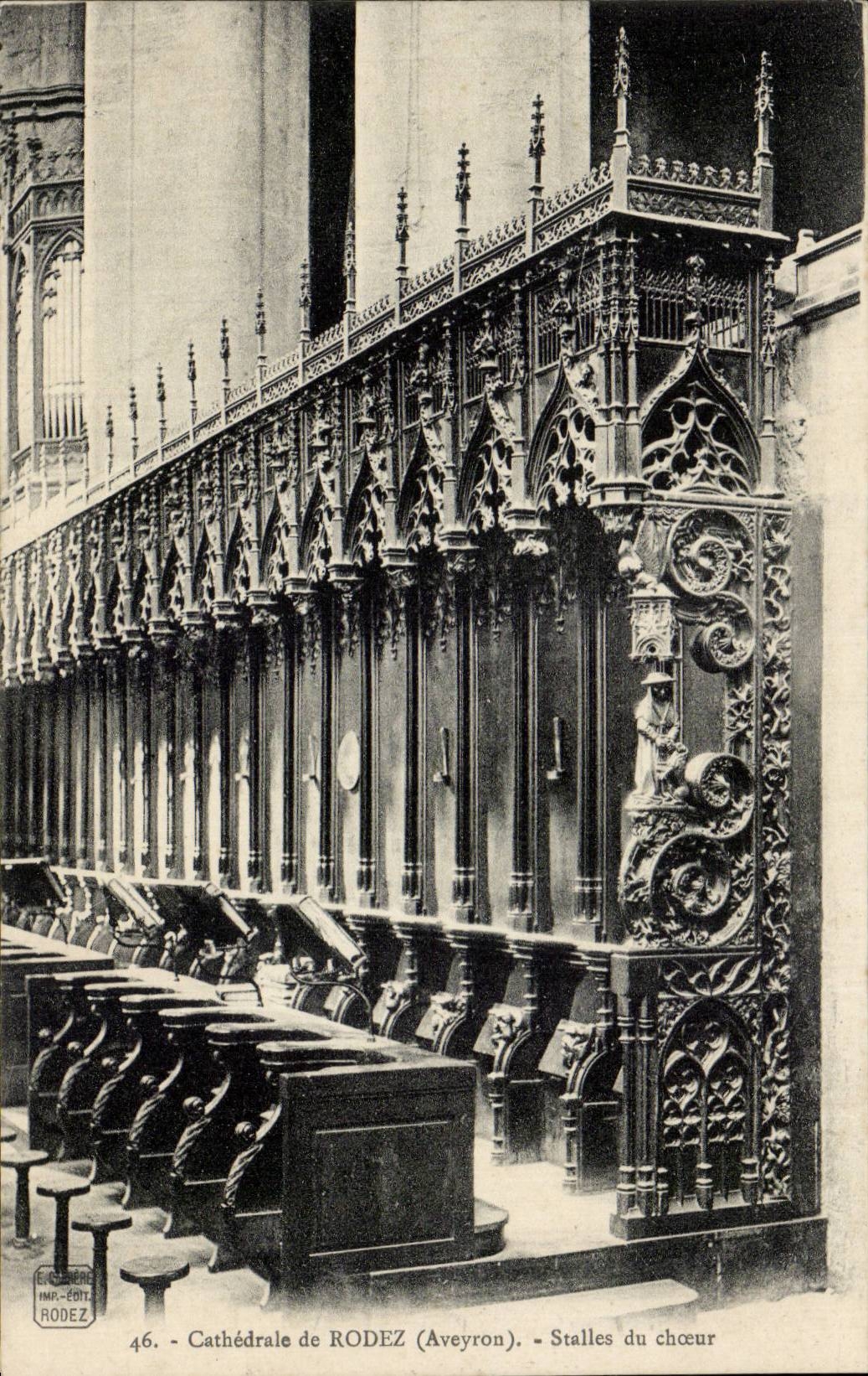 Rodez CPA Cathedral Stalls of the chorus