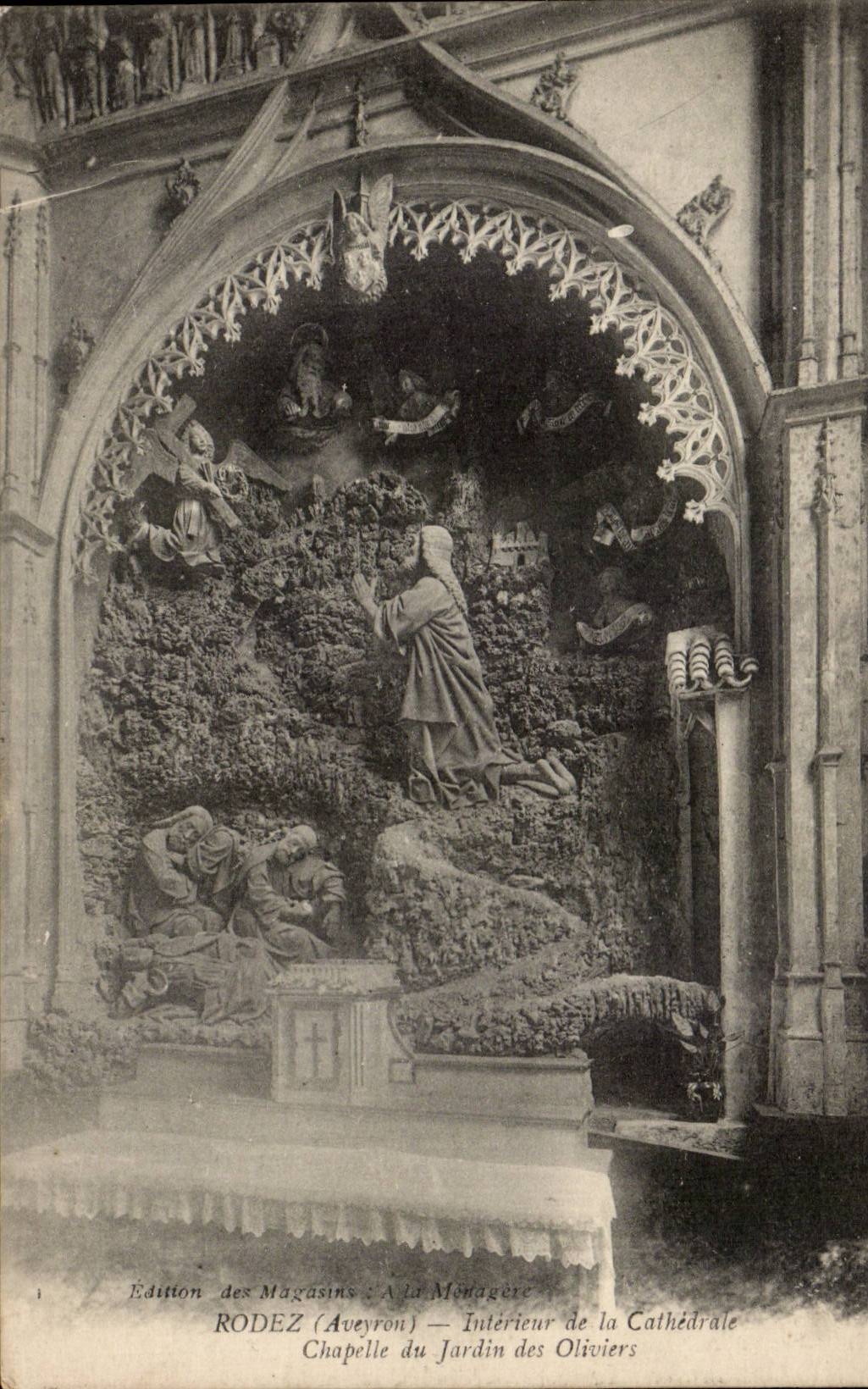 Interior Rodez CPA of the Cathedral Vault of the garden of the olive-trees