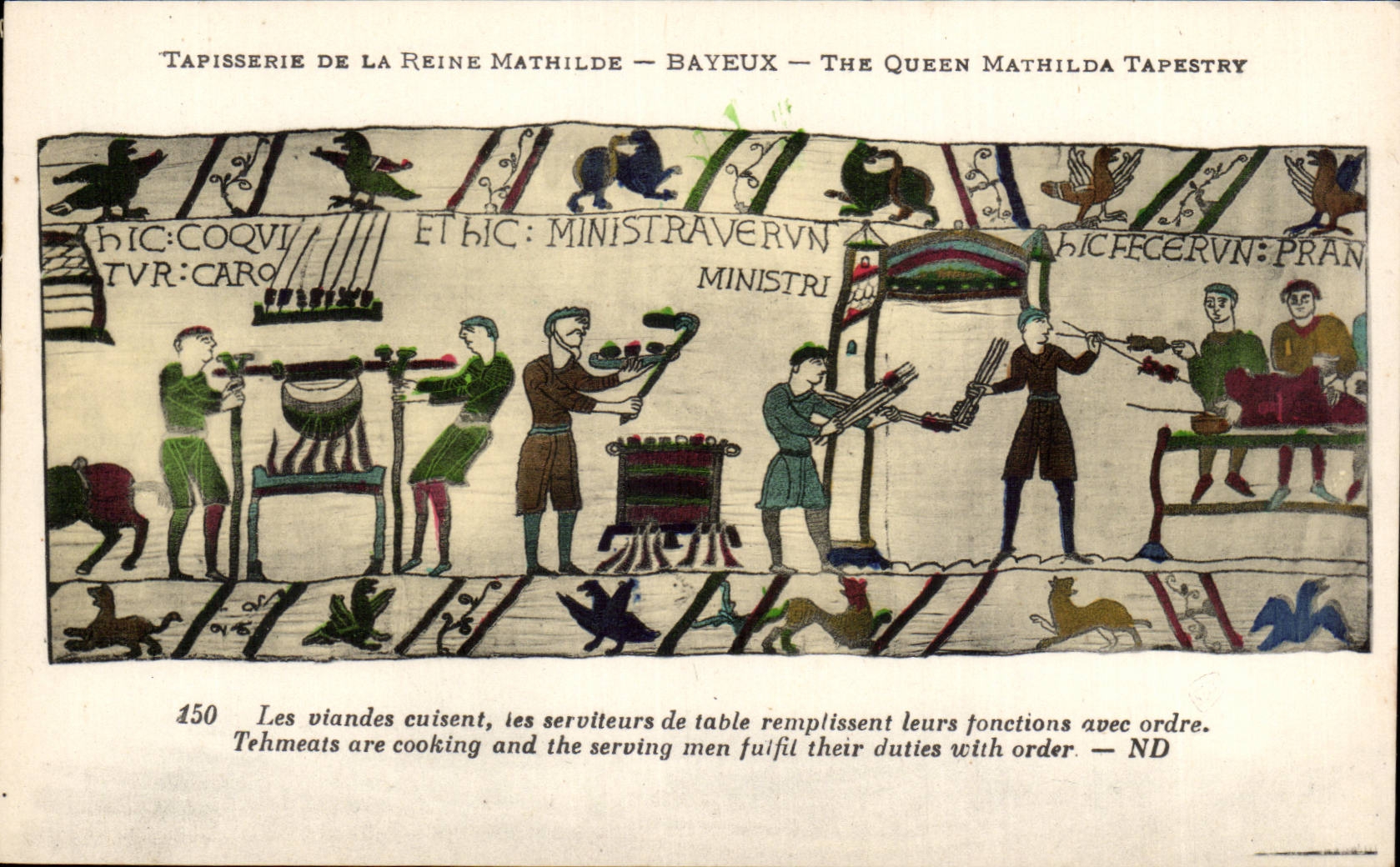 CPA Bayeux Tapisserie of the Mathilde queen a chevauchor of the continuation of Guillaume names Wadar supervises the cooks